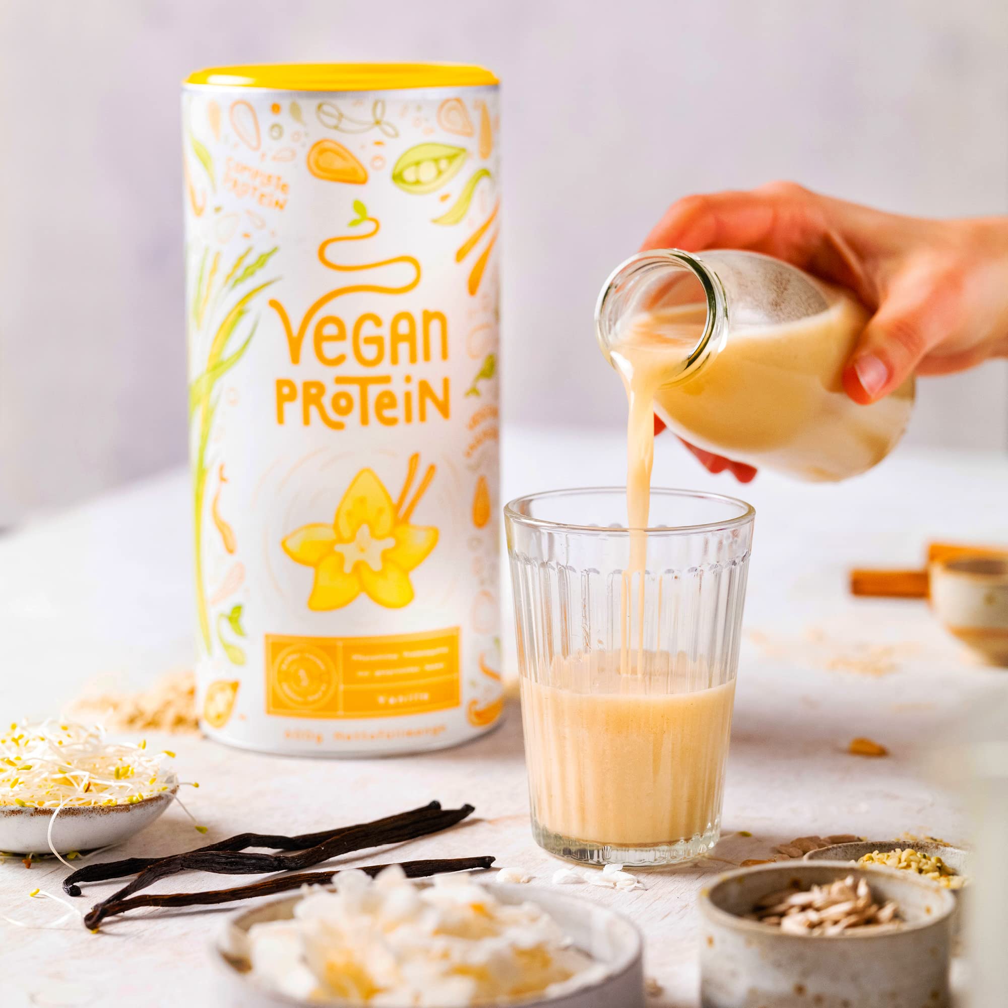 Vegan Protein Powder Vanilla - 1.2kg(80 servings) - 100% Plant Based Protein Powders Alpha Foods buy supplements canada