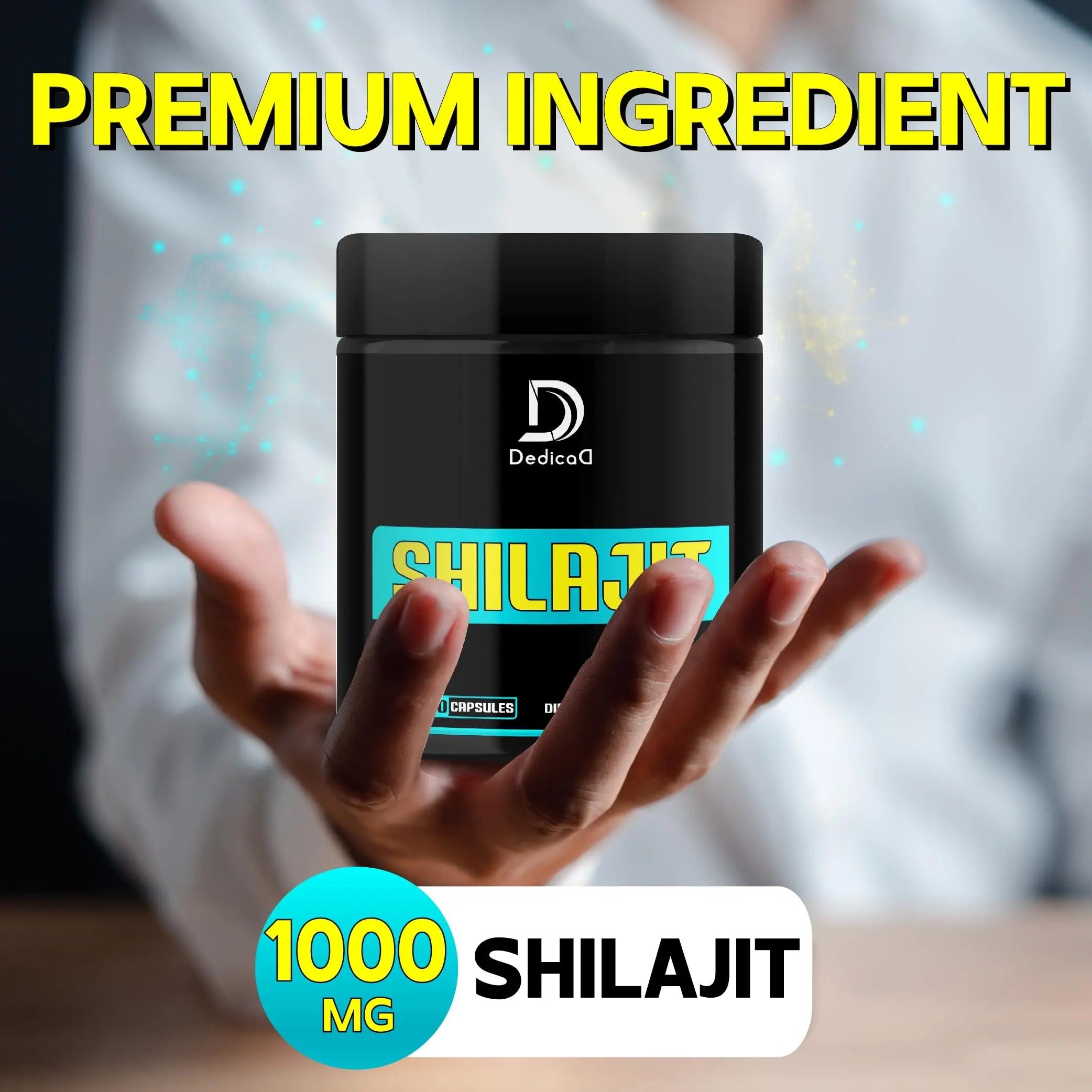 DEDICAD 1000Mg Shilajit Capsules - 180 Counts - Shilajit Supplement for Body Balance, Heart, Brain & Immune Health Support - Contains Natural Fulvic, Humic Acid & 85 Others DEDICAD buy supplements canada