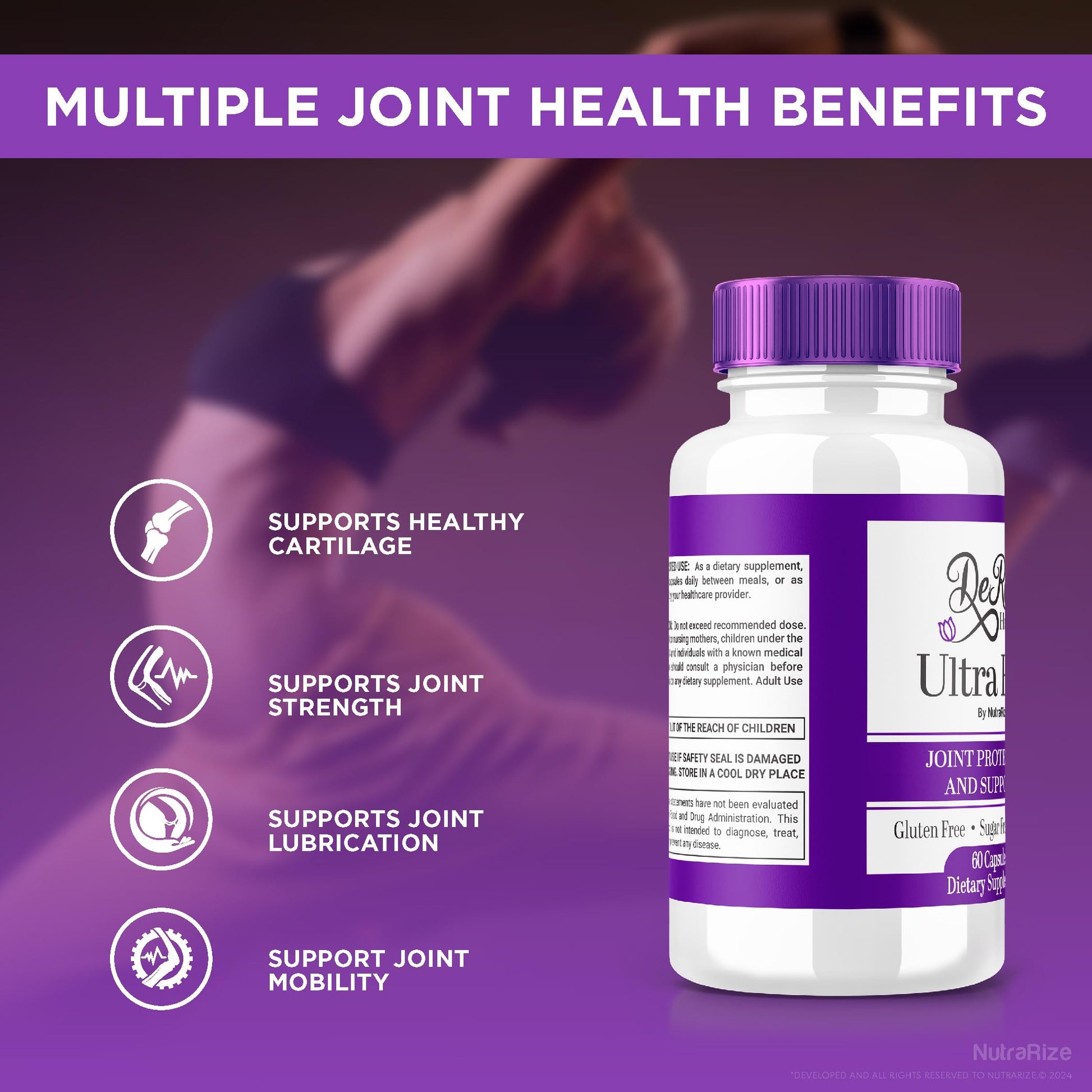 (2 Pack) Ultra Flex Capsules, Advanced Joint Support Supplement, Ultra Flex Natural Joint Health Formula, Max Strength Pills for Joint Wellness and Mobility, UltraFlex Vitamin Reviews (120 Capsules) NutraRize buy supplements canada