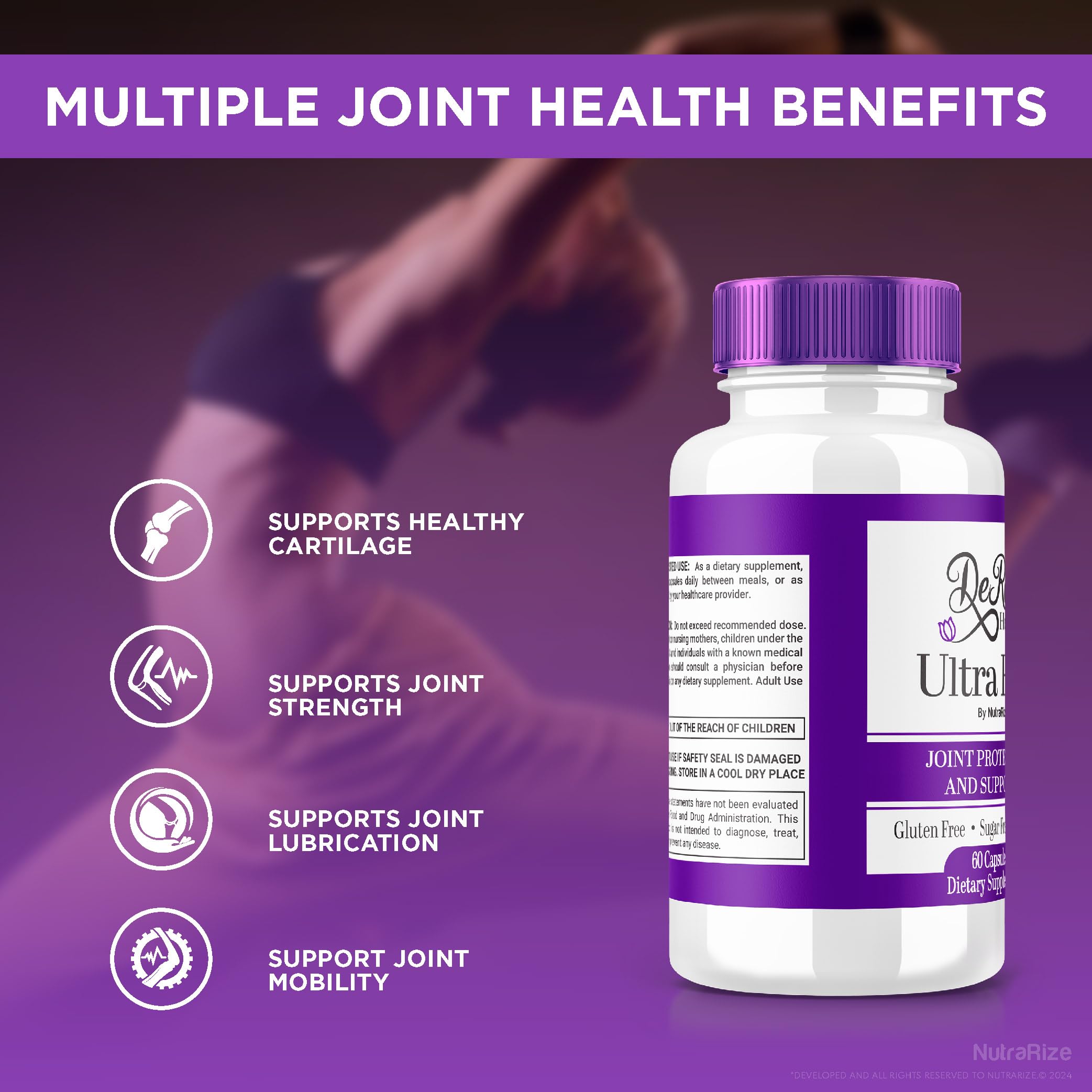 (2 Pack) Ultra Flex Capsules, Advanced Joint Support Supplement, Ultra Flex Natural Joint Health Formula, Max Strength Pills for Joint Wellness and Mobility, UltraFlex Vitamin Reviews (120 Capsules) NutraRize buy supplements canada
