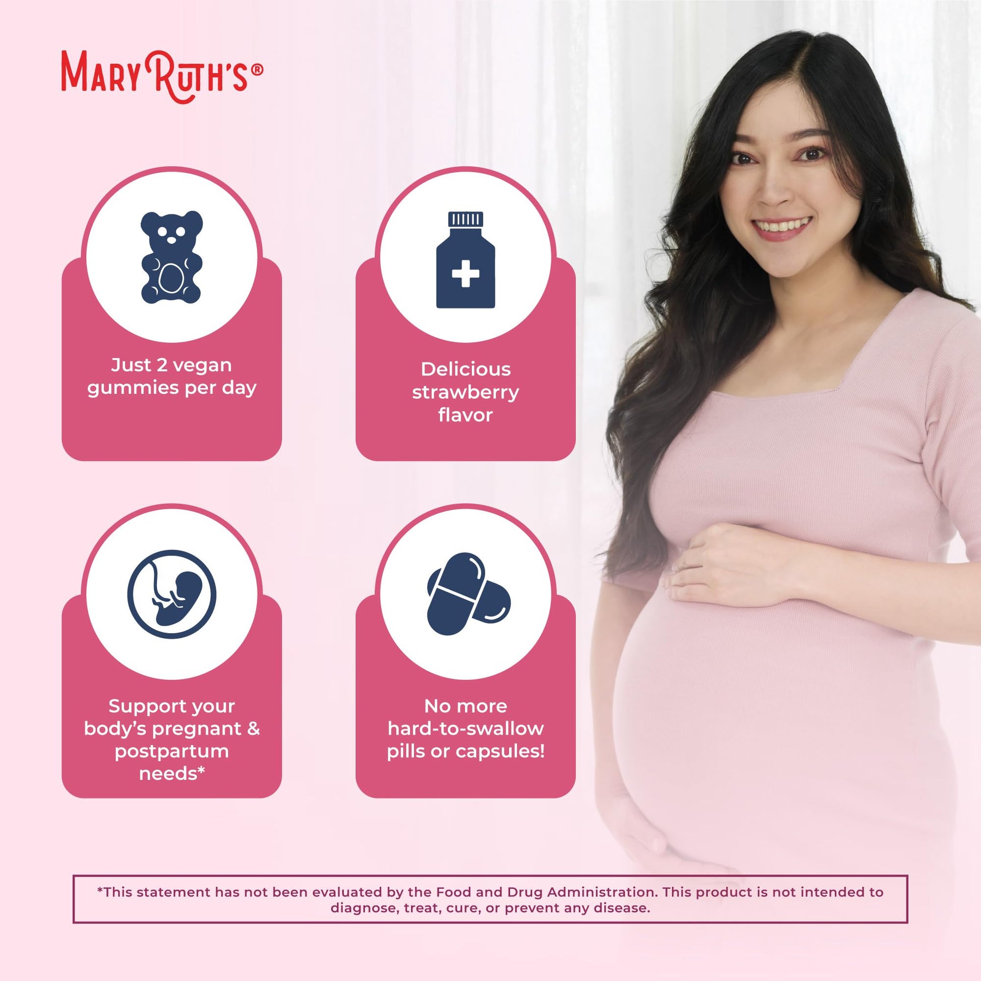 MaryRuth Organics Prenatal Vitamins for Women | USDA Organic Prenatal Gummies | Postnatal Vitamins for Women Breastfeeding | Methylfolate 800 mcg DFE | Iodine | Vegan | Non GMO | 30 Servings MARYRUTH'S buy supplements canada