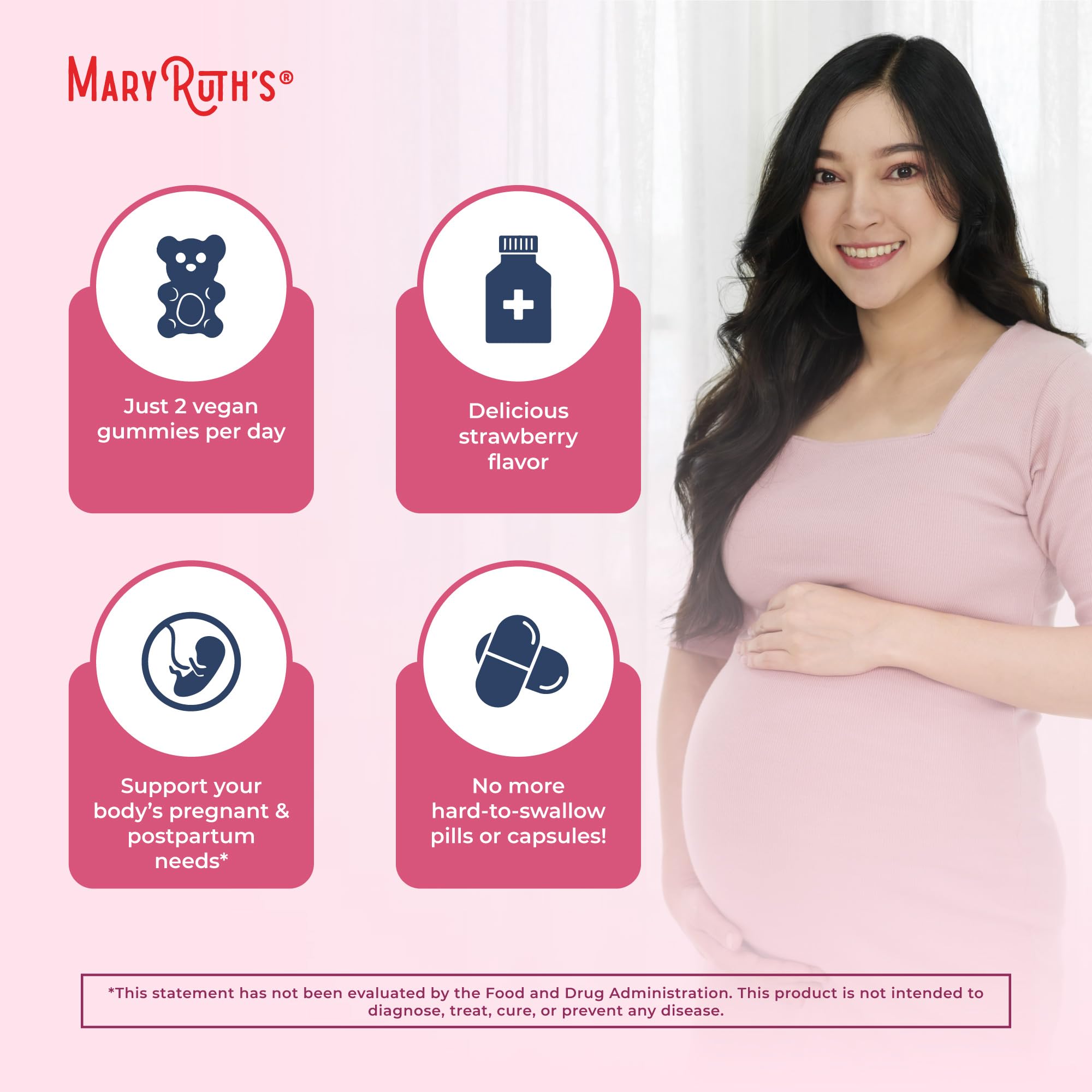 MaryRuth Organics Prenatal Vitamins for Women | USDA Organic Prenatal Gummies | Postnatal Vitamins for Women Breastfeeding | Methylfolate 800 mcg DFE | Iodine | Vegan | Non GMO | 30 Servings MARYRUTH'S buy supplements canada
