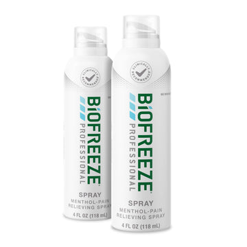 Biofreeze Professional Spray Pain Relief for Knee, Neck, Hip, Joint, Shoulder, & Simple Backache, Arthritis Pain Reliever, Sore Muscle Relief, Colorless Menthol Spray 4 Fl Oz (Pack of 2) Biofreeze buy supplements canada