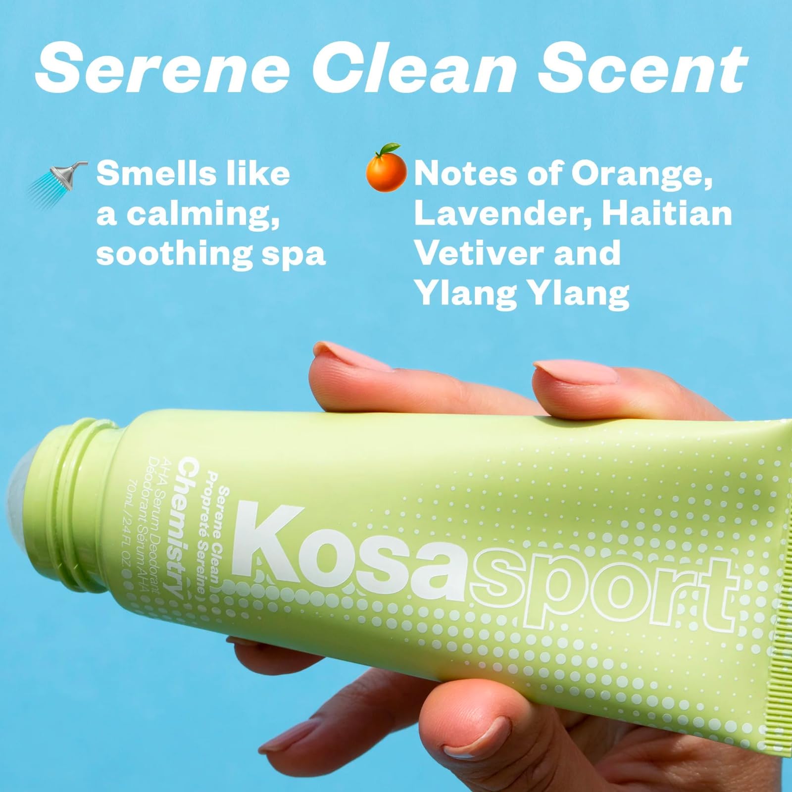 Kosas Chemistry Deodorant - Aluminium and Baking Soda Free + BO-Fighting AHA Serum that Exfoliates, Softens, and Nourishes the Skin, (Serene Clean) Kosas buy supplements canada