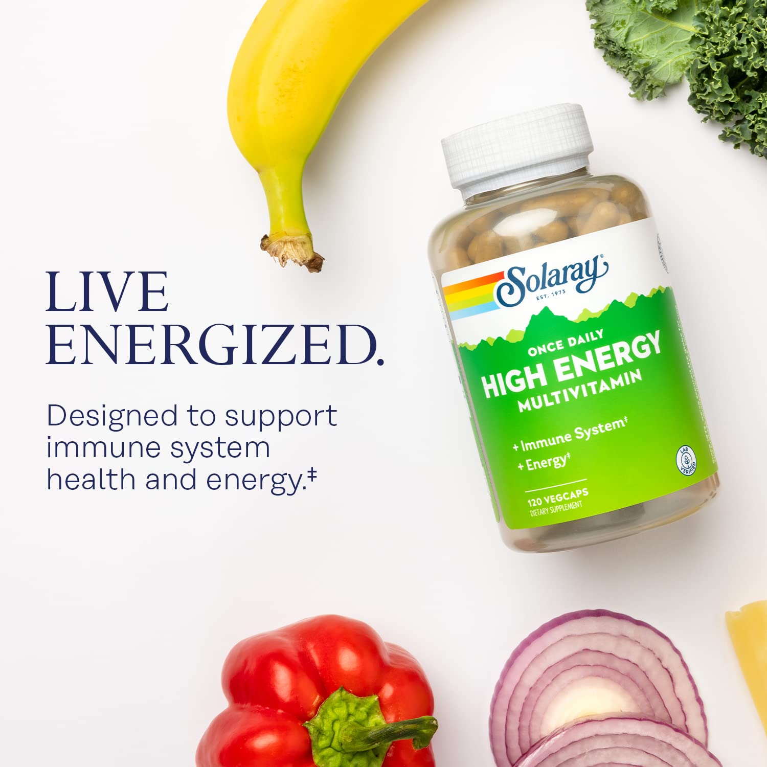 SOLARAY Once Daily High Energy Multivitamin for Women and Men - Energy Supplements - Immune Support w/Vitamin C, A, D and E, Vitamin B Complex SOLARAY buy supplements canada