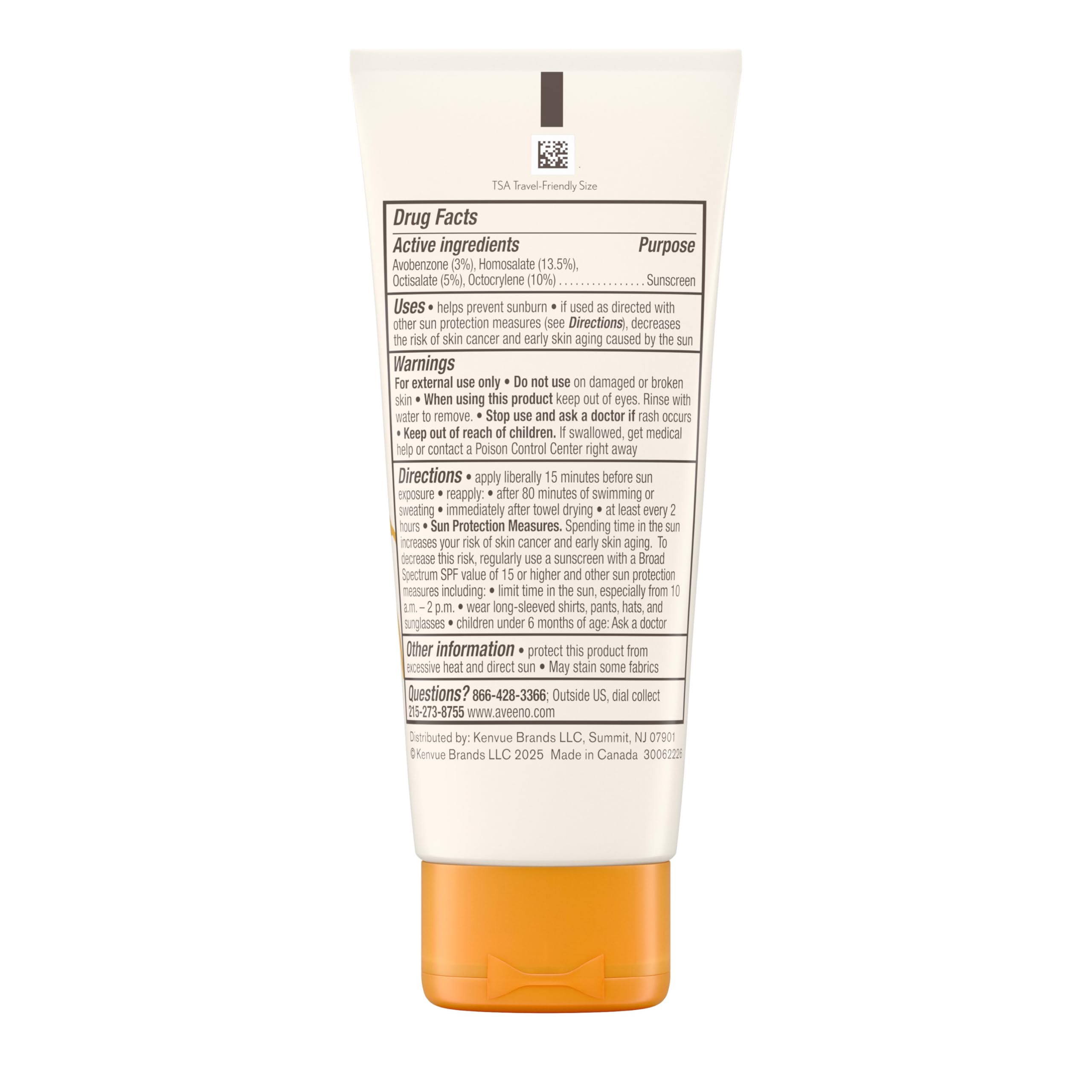 Aveeno Protect + Hydrate Face Sunscreen, SPF 60 Broad Spectrum, for Sensitive Skin, Travel Size, Water Resistant Aveeno buy supplements canada