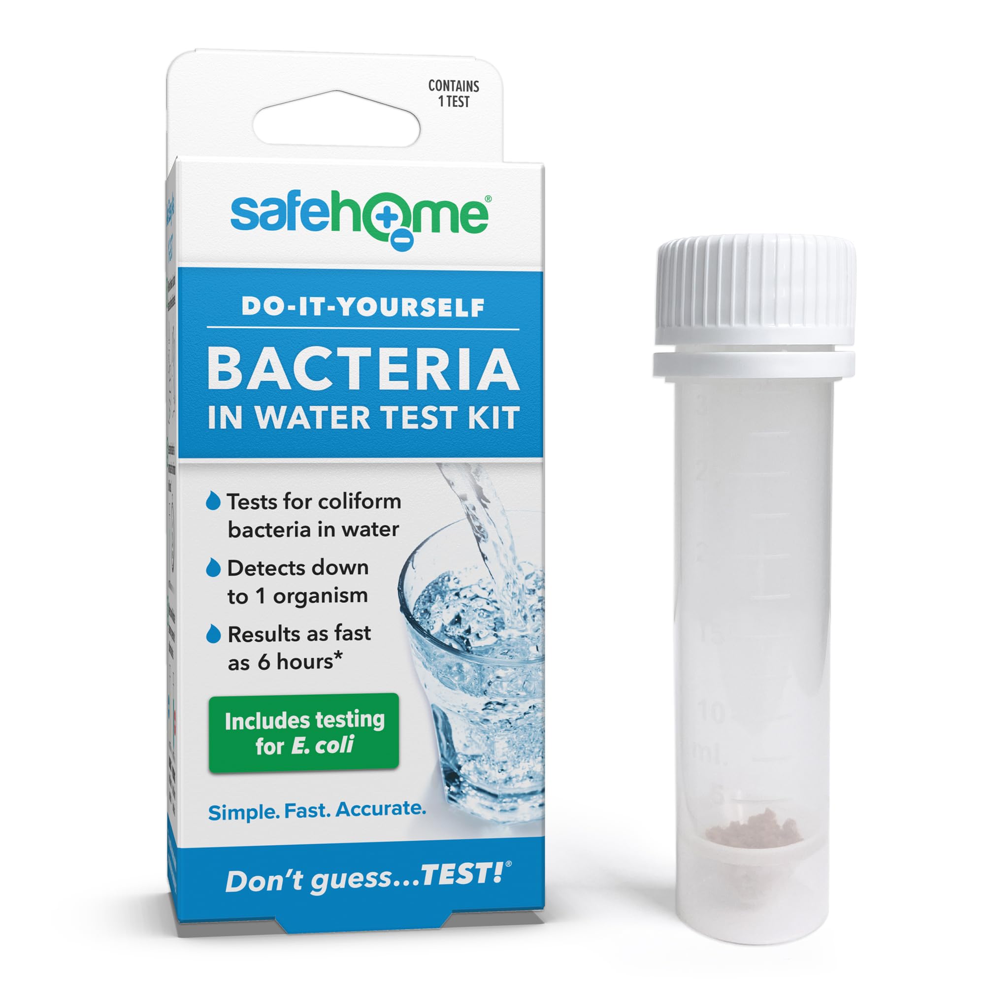 Safe Home® DIY Bacteria in Water Test Kit – Results as Fast as 6 Hours – Detects 50 Different Species of Coliform Bacteria – EPA Lab Certified – Made in the USA – (1 Pack) Safe Home buy supplements canada