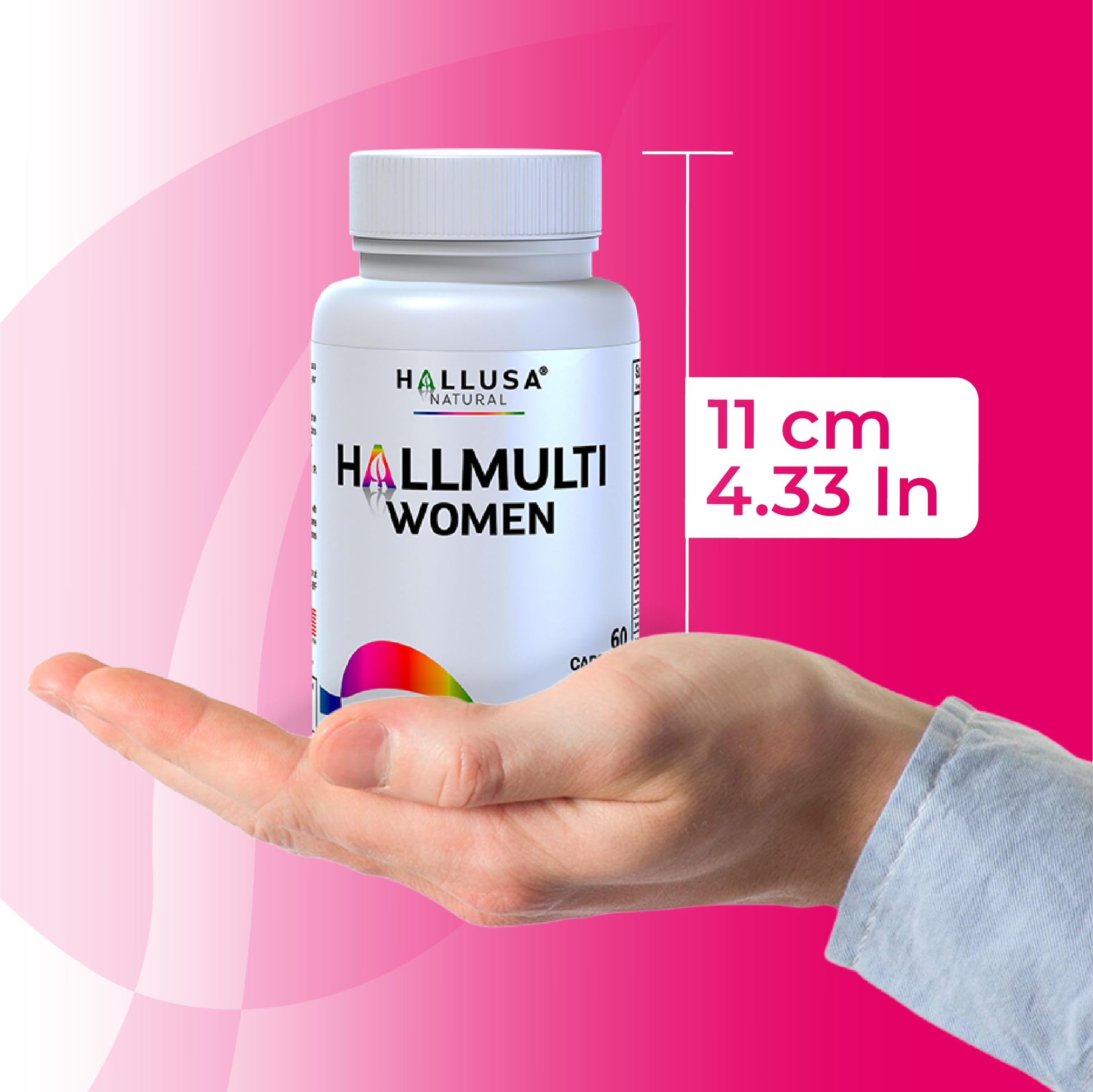 Women’s Multivitamin 18+ Vitamins & Minerals | Biotin, Folic Acid, Zinc, Calcium, Magnesium & Vitamin D | Hair, Skin & Nails Support, Energy Hallusa Natural buy supplements canada