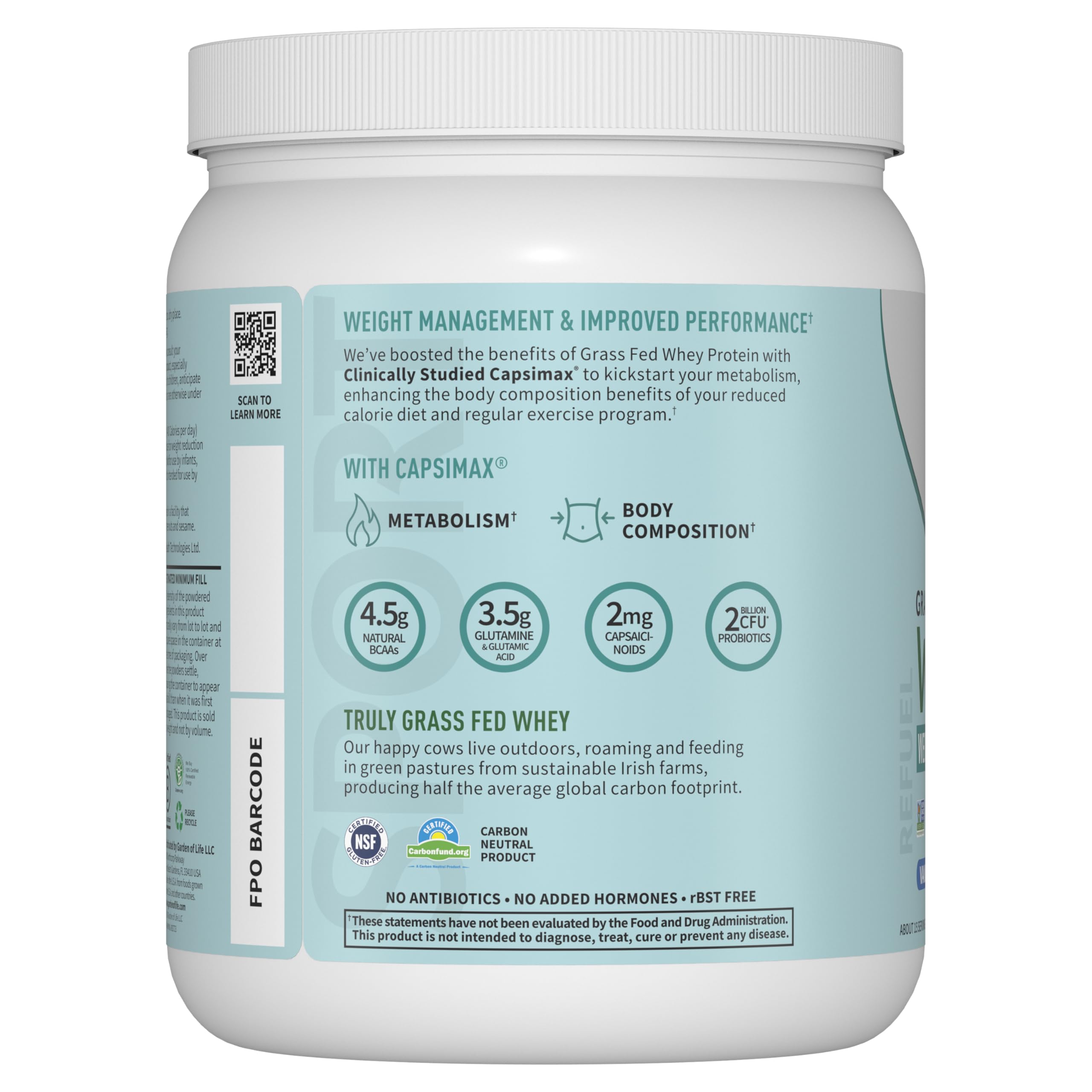 Garden of Life Sport Whey Plus Weight Management with Amino Energy - 20g of Grass Garden of Life buy supplements canada