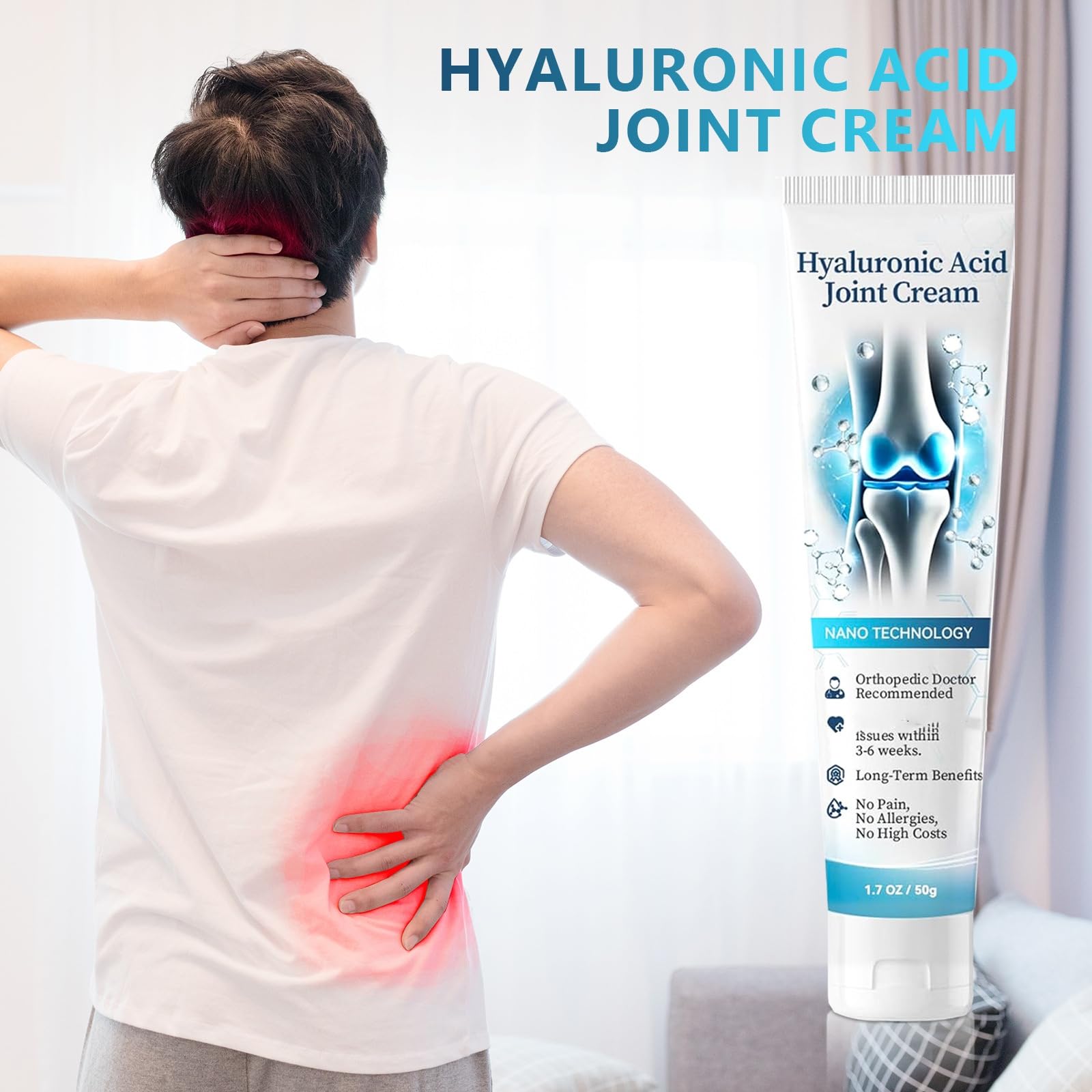 2 PCS Hyaluronic Acid Joint R-epair Gel, Soothing Massage Gel, Quickly Relieve Joint discomfort for Back, Neck, Kne, Soothing Relief for Dry, Cracked Skin Joint Activities Throughout The Body SANZHUAN buy supplements canada