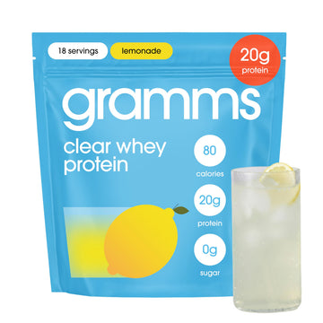 GRAMMS Clear Protein Powder 20G Protein for Women & Men | Lactose Free, Grass-Fed Whey Isolate, Gluten Free, Zero Sugar, Gut Friendly, Non-Bloating GRAMMS buy supplements canada