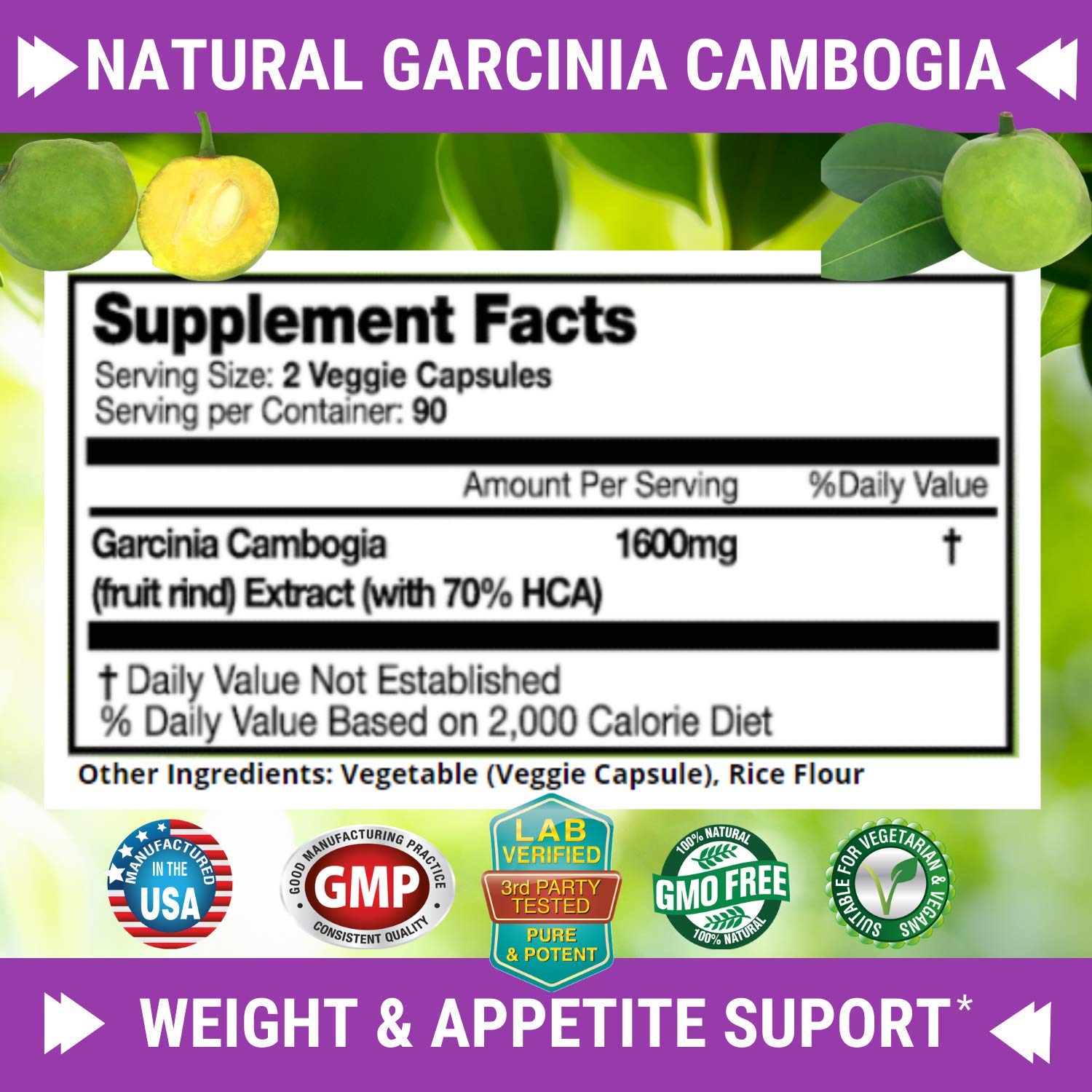 Fresh Healthcare 100% Pure Garcinia Cambogia Extract - All Natural Appetite Suppressant FRESH HEALTHCARE buy supplements canada