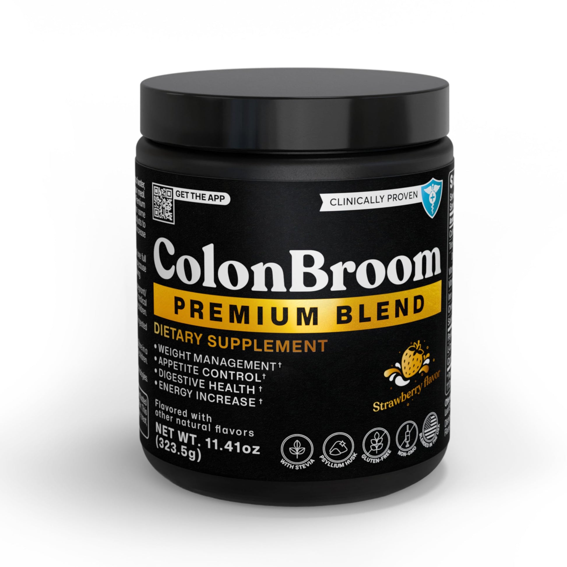 ColonBroom Premium Powder Supplement (Strawberry) - Colon Broom Psyllium Husk Fiber Powder Drink - Gluten Free, Non-GMO Colon Cleanse for Bloating Relief & Gut Health, 50 Servings ColonBroom buy supplements canada
