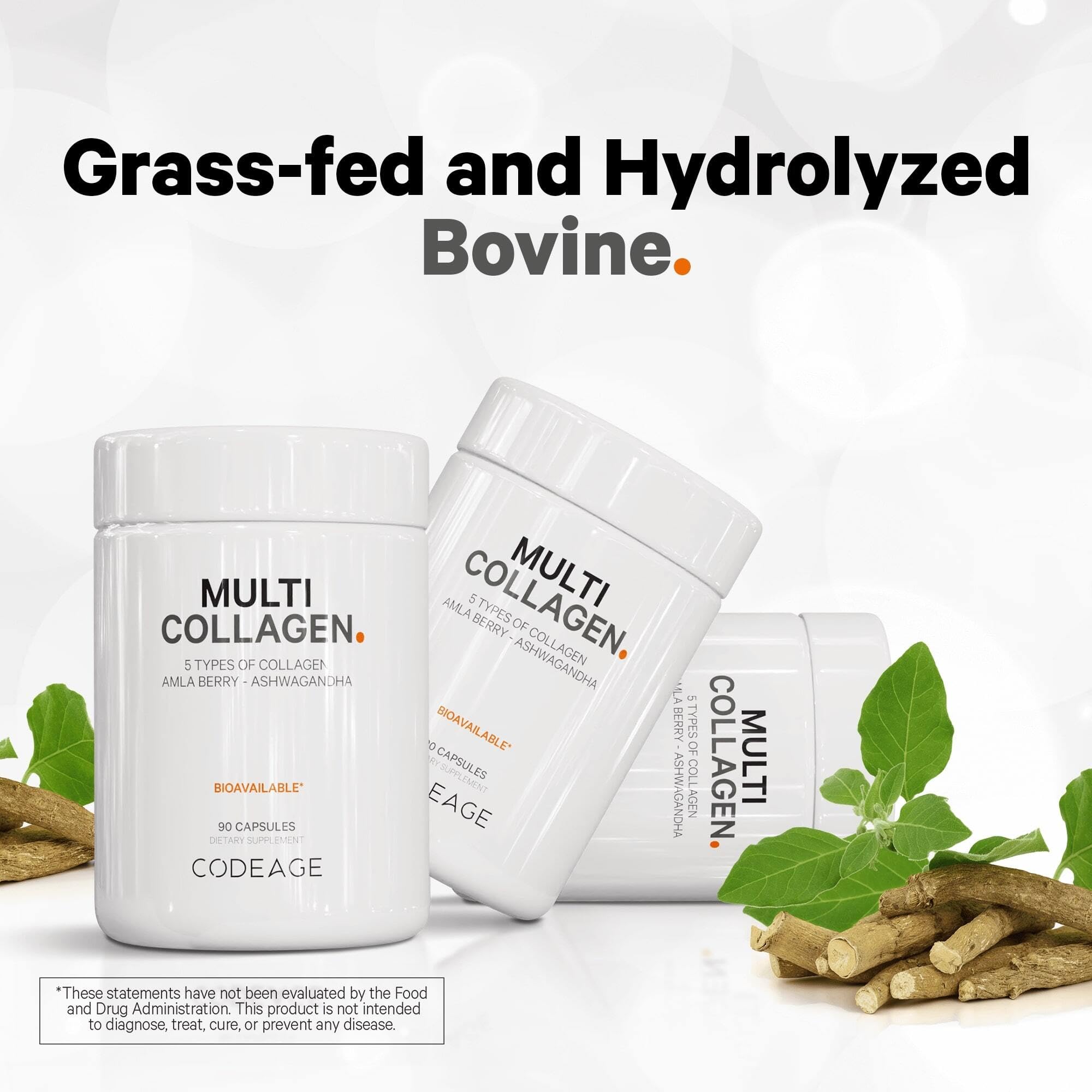 Codeage Multi Collagen Protein Capsules 5 Types, Ashwagandha Withania Somnifera & Organic Amla Berry + SBO Probiotic Blend 50 Billion CFU Bundle, Lactobacillus Plantarum, Bacillus Subtilis, Non-GMO Codeage buy supplements canada