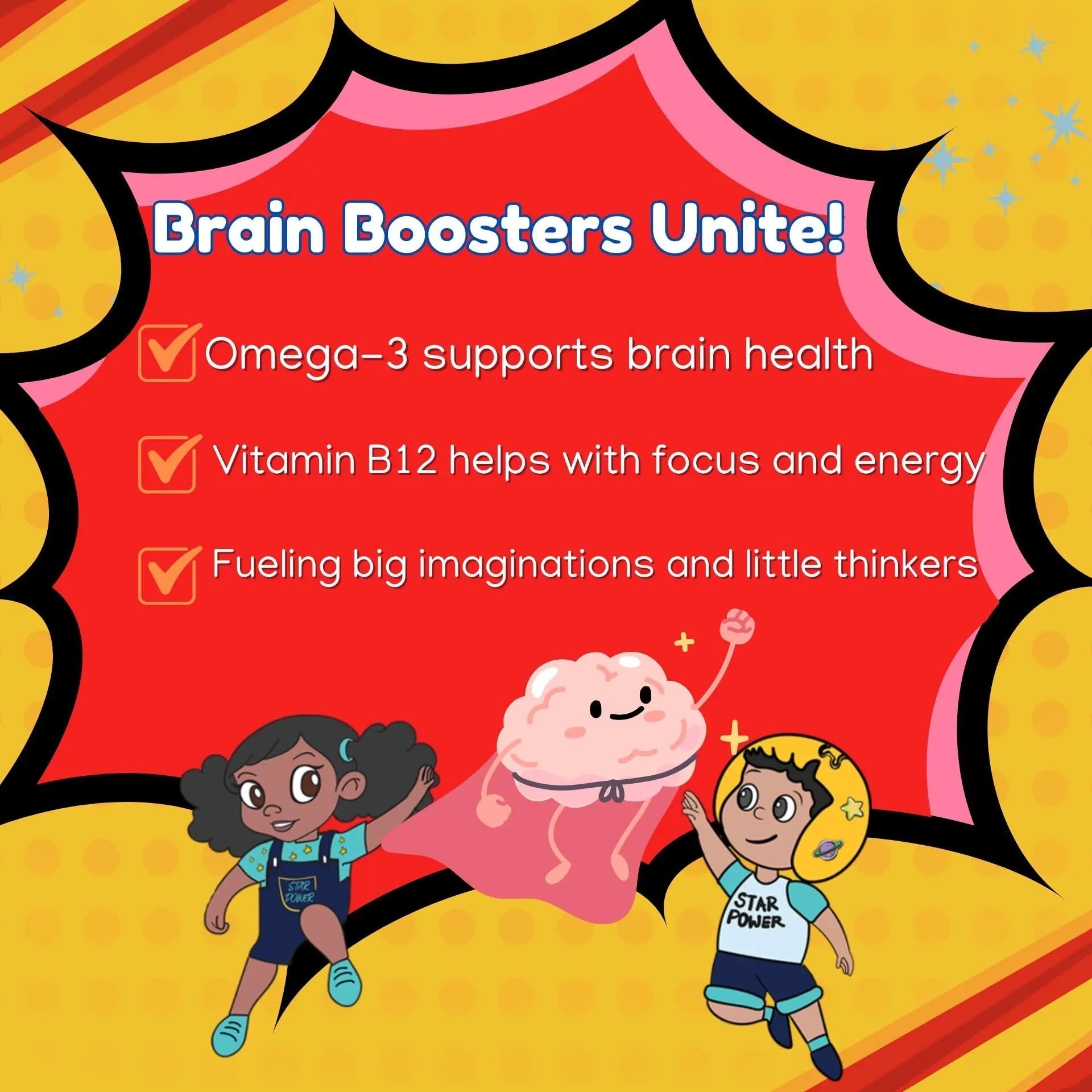Stars Kids Multivitamin Gummies with Omega 3, Vitamins for Kids with A, B, C, D, Plant Based Multi Vitamins for Children, Manganese Vitastars buy supplements canada