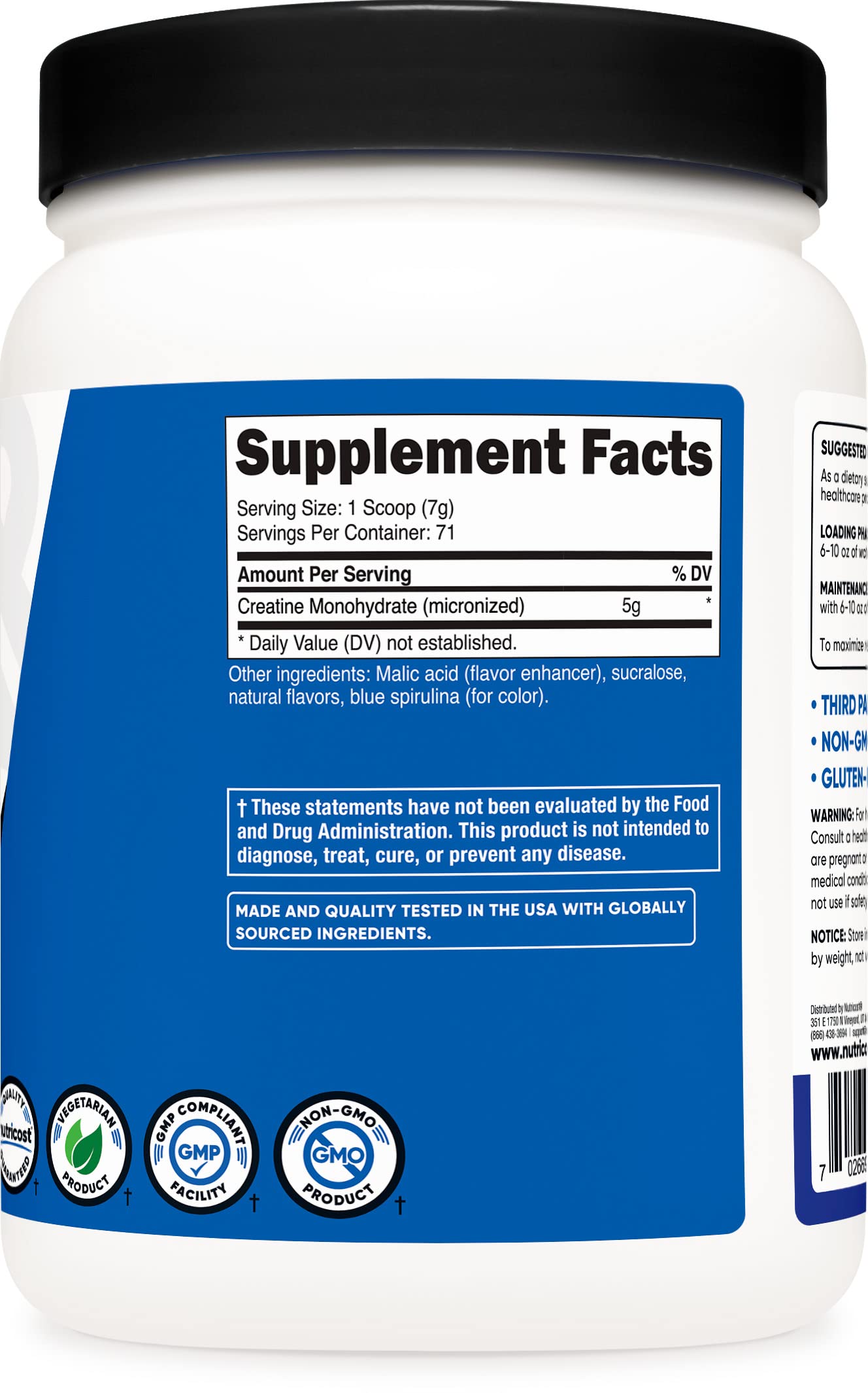 Nutricost Creatine Monohydrate Powder (Blue Raspberry), 500 Grams (1.1 LBS) Nutricost buy supplements canada