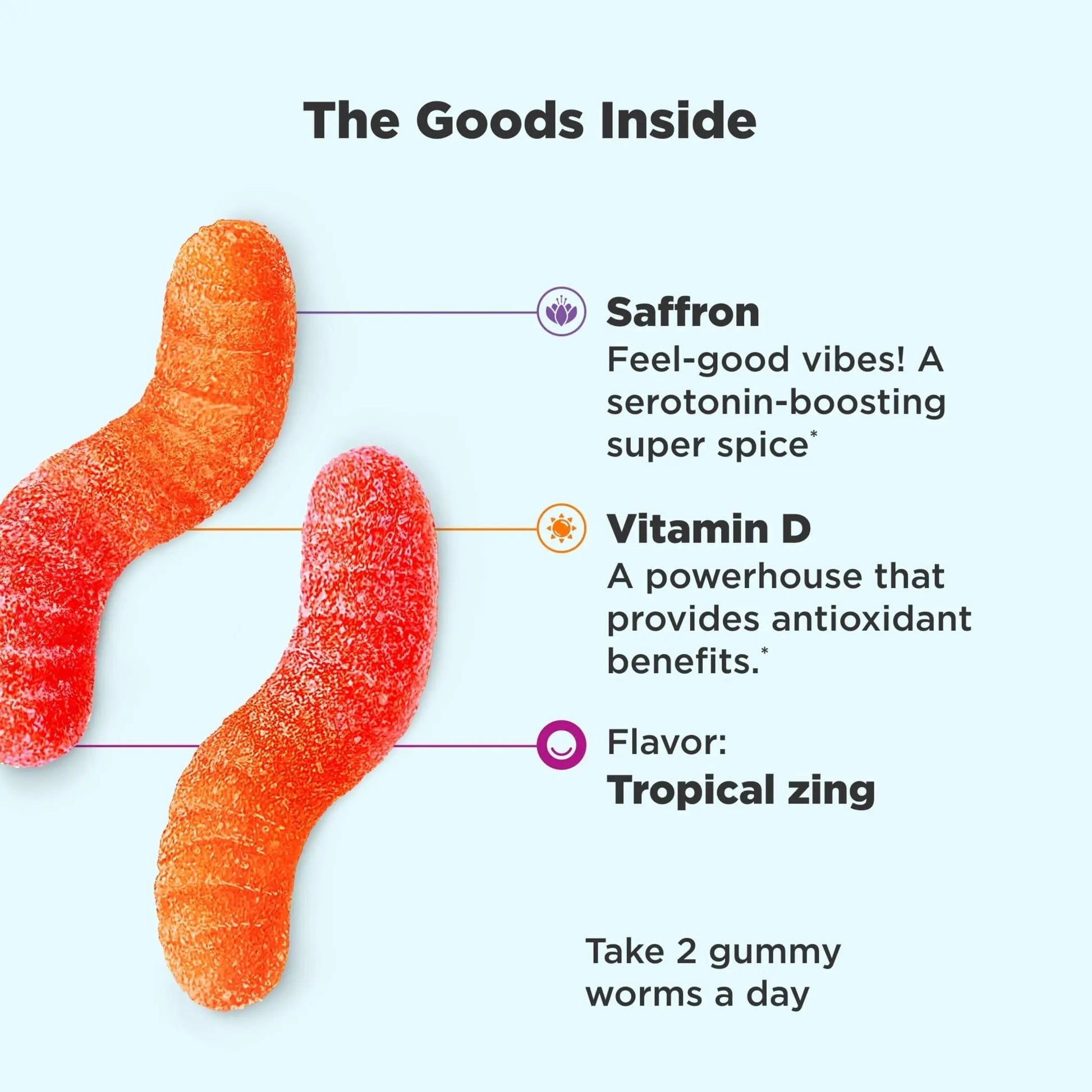 OLLY Hello Happy Gummy Worms Mood Support with Vitamin D, Saffron - 90 Count Men's Multivitamin Gummy Immune Support OLLY buy supplements canada
