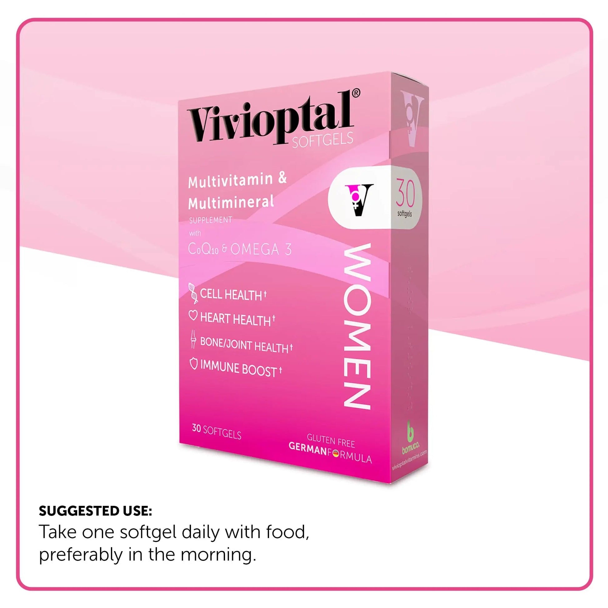 Vivioptal Women, 30 Capsules, CoQ10 & Omega-3, Multivitamin & Multimineral, Gluten Free, German Formula Vivioptal Vitamins buy supplements canada