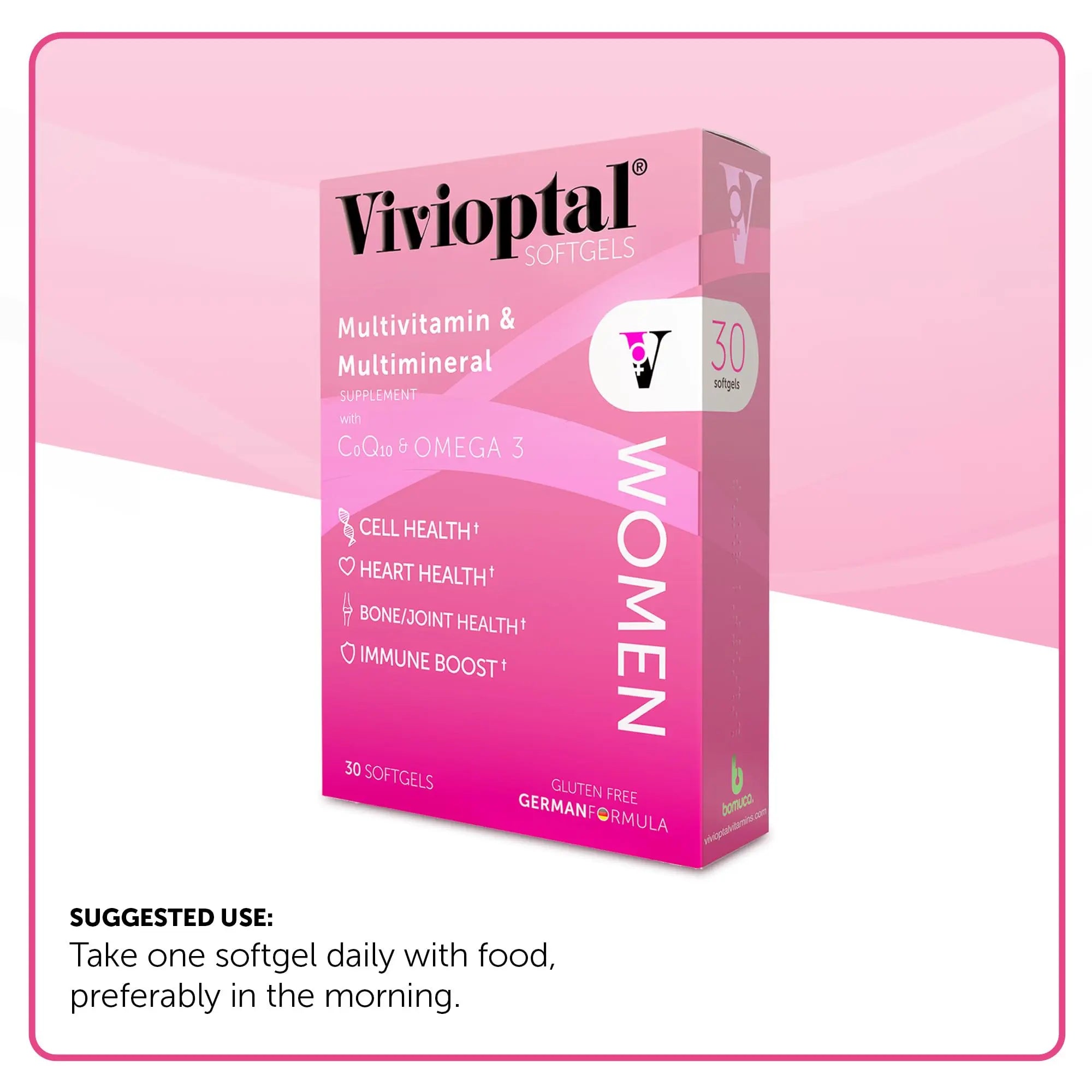 Vivioptal Women, 30 Capsules, CoQ10 & Omega-3, Multivitamin & Multimineral, Gluten Free, German Formula Vivioptal Vitamins buy supplements canada