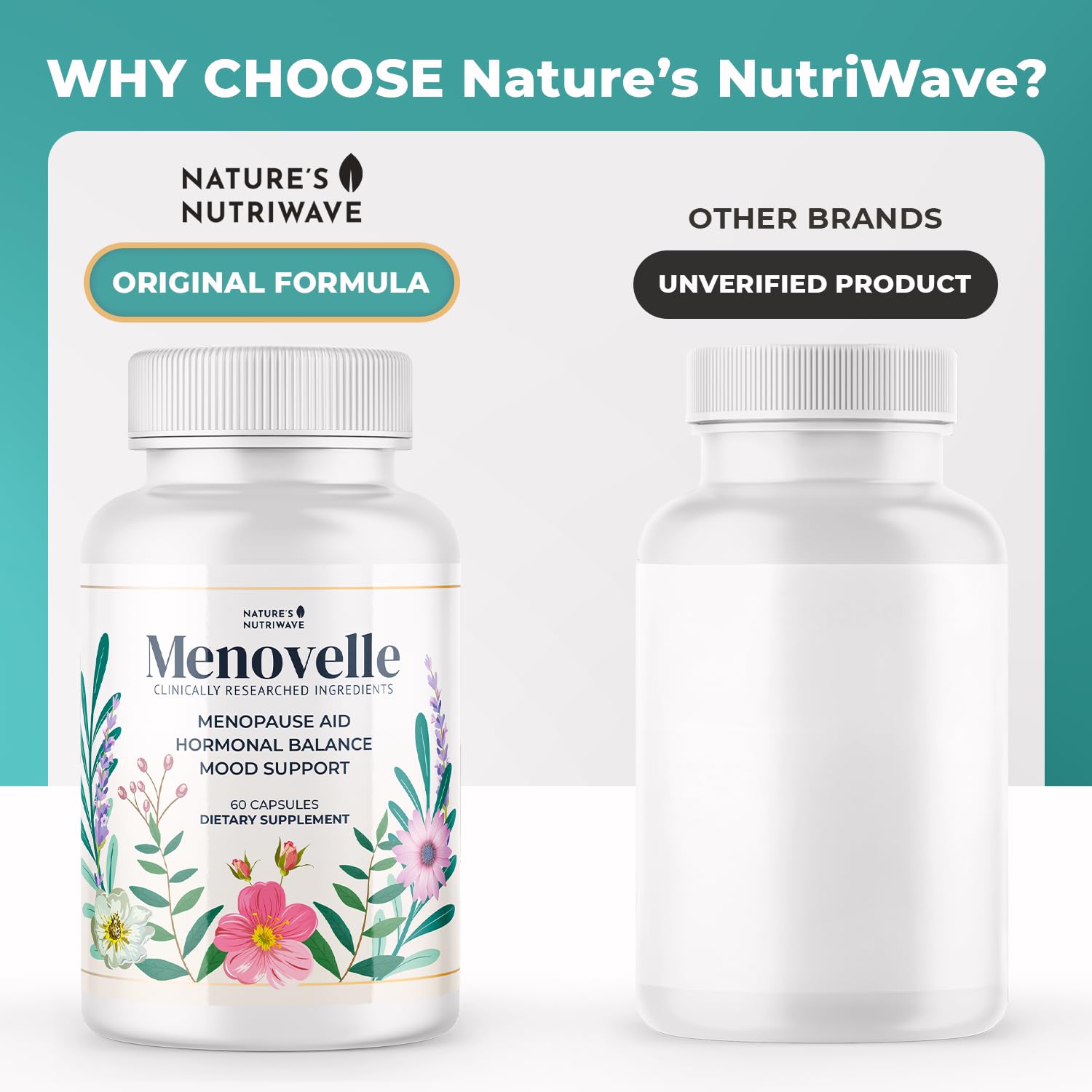 Nature’s NutriWave Menovelle Capsules for Women – Natural Daily Support Formula with Mushrooms and Botanicals – Non-GMO, Easy to Take, Made in the USA, 60 Capsules, 30 Servings, 1 Month Supply Nature’s NutriWave buy supplements canada