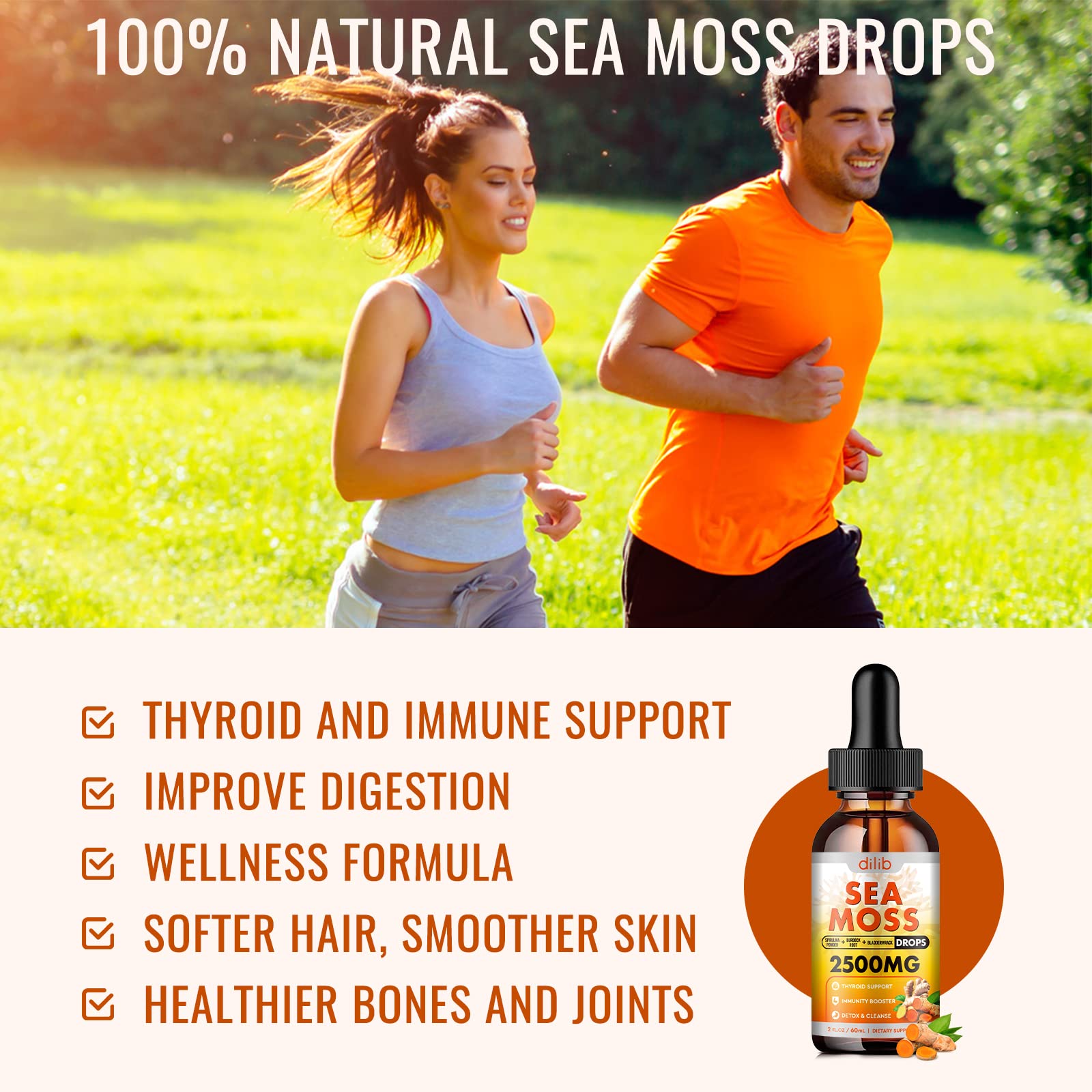 Sea Moss Liquid Drops: Organic Irish Sea Moss 2500mg with Turmeric, Bladderwrack dilib buy supplements canada