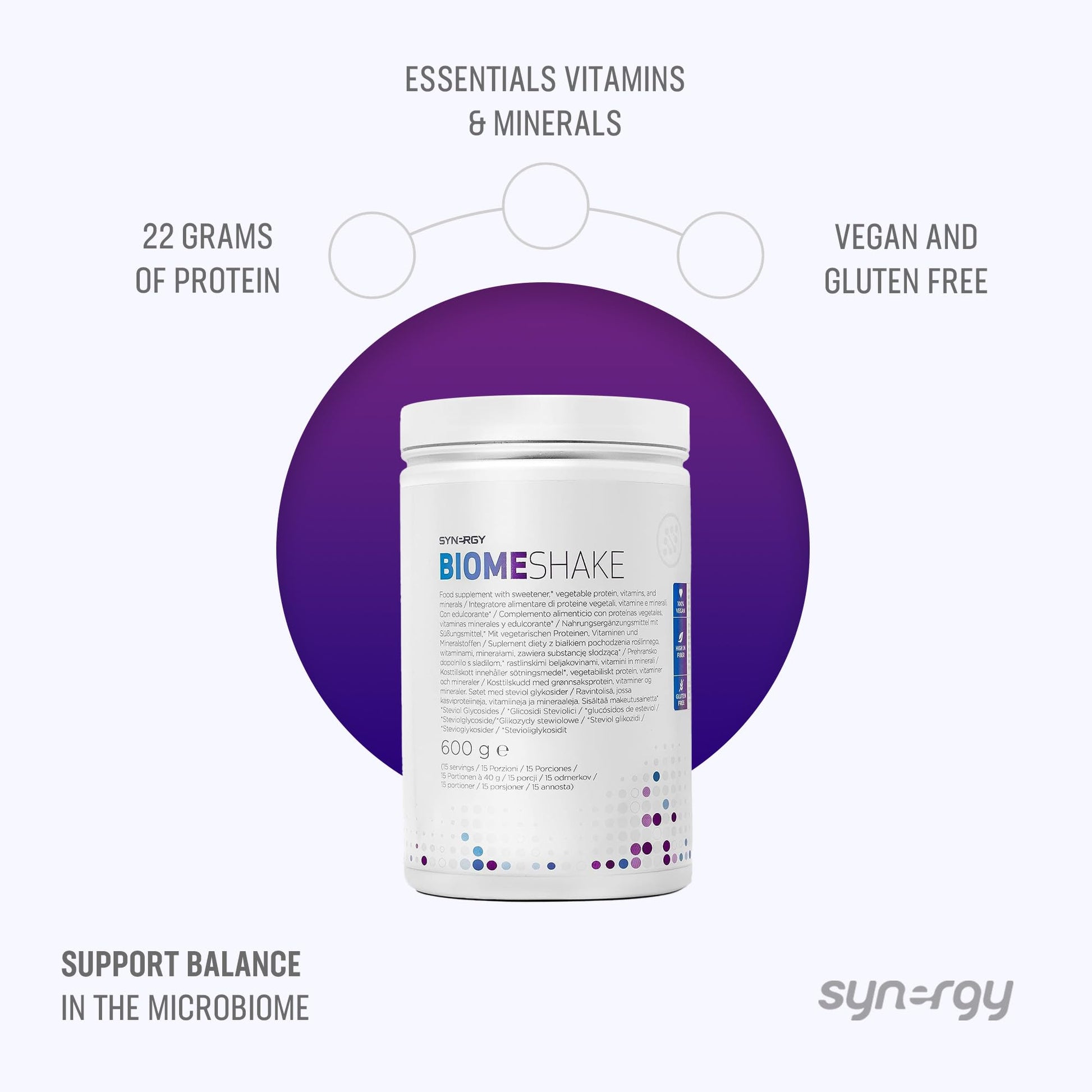 Synergy Worldwide Biome Shake 600 g | 22g Protein Powder Supplement | High in nutrients, Vitamins and Minerals Synergy Worldwide buy supplements canada