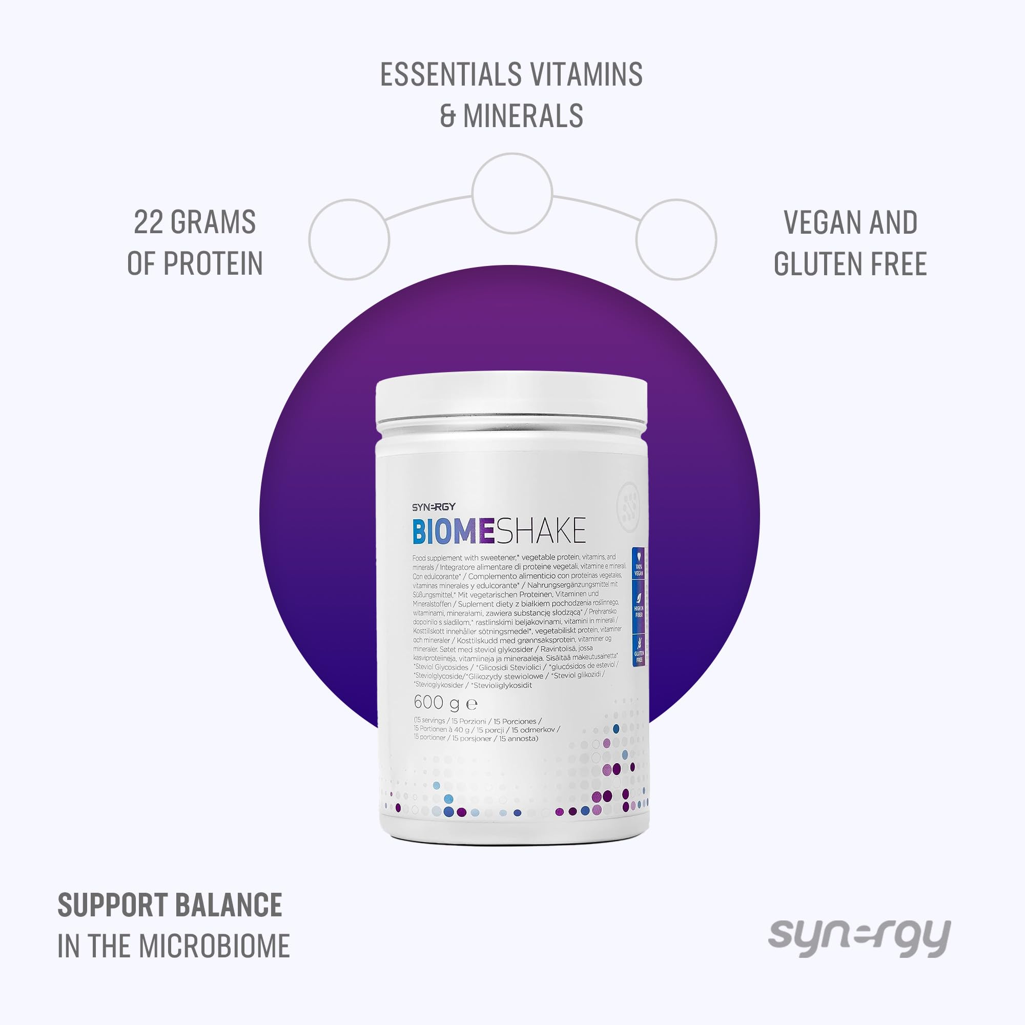 Synergy Worldwide Biome Shake 600 g | 22g Protein Powder Supplement | High in nutrients, Vitamins and Minerals Synergy Worldwide buy supplements canada