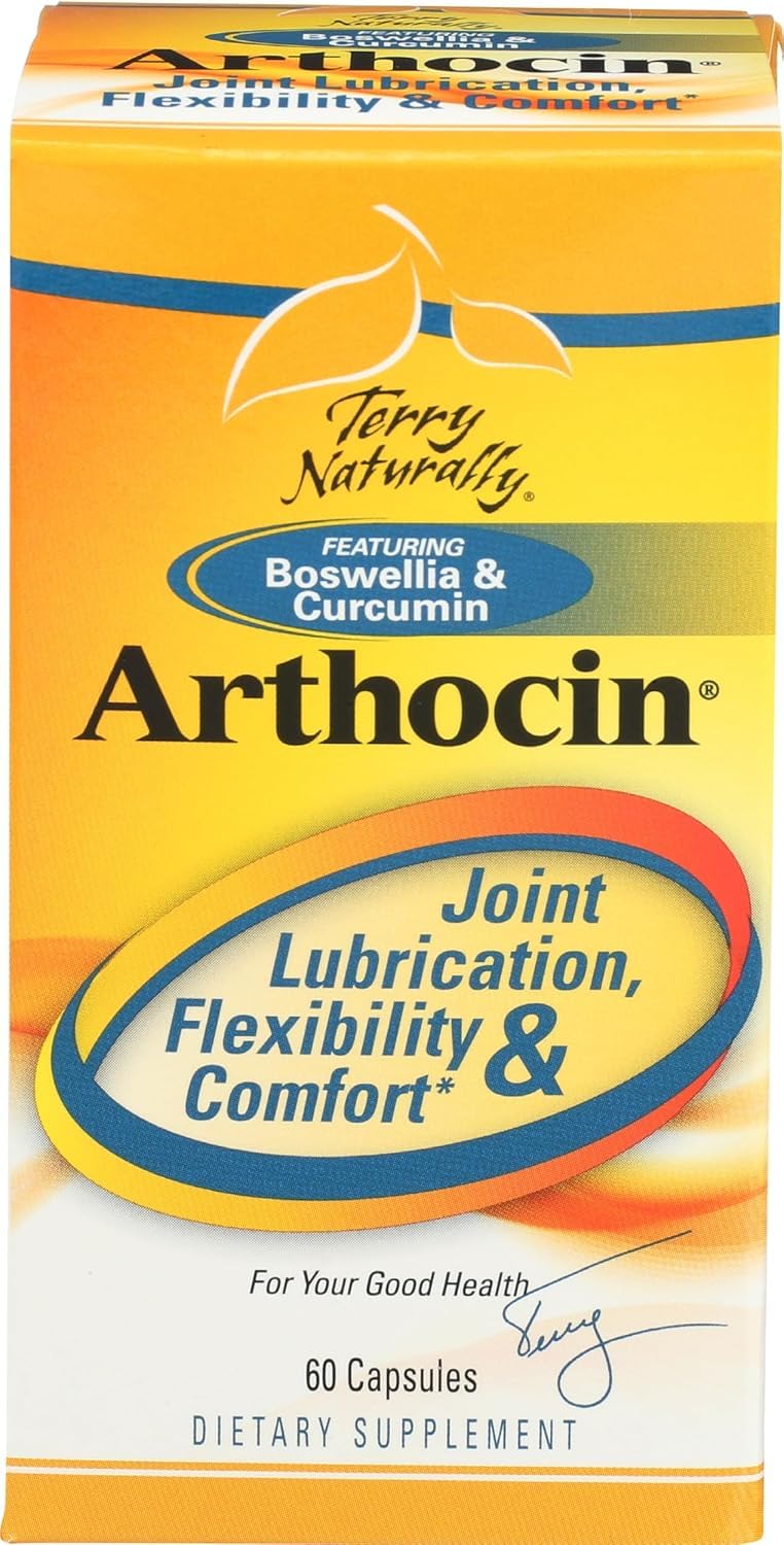 Terry Naturally Arthocin - Boswellia Serrata Capsules with Devil's Claw & Curcumin - Supplement to Support Joint & Spine Health - Herbal Supplement Aids Comfort & Absorption - 60 Capsules Terry Naturally buy supplements canada
