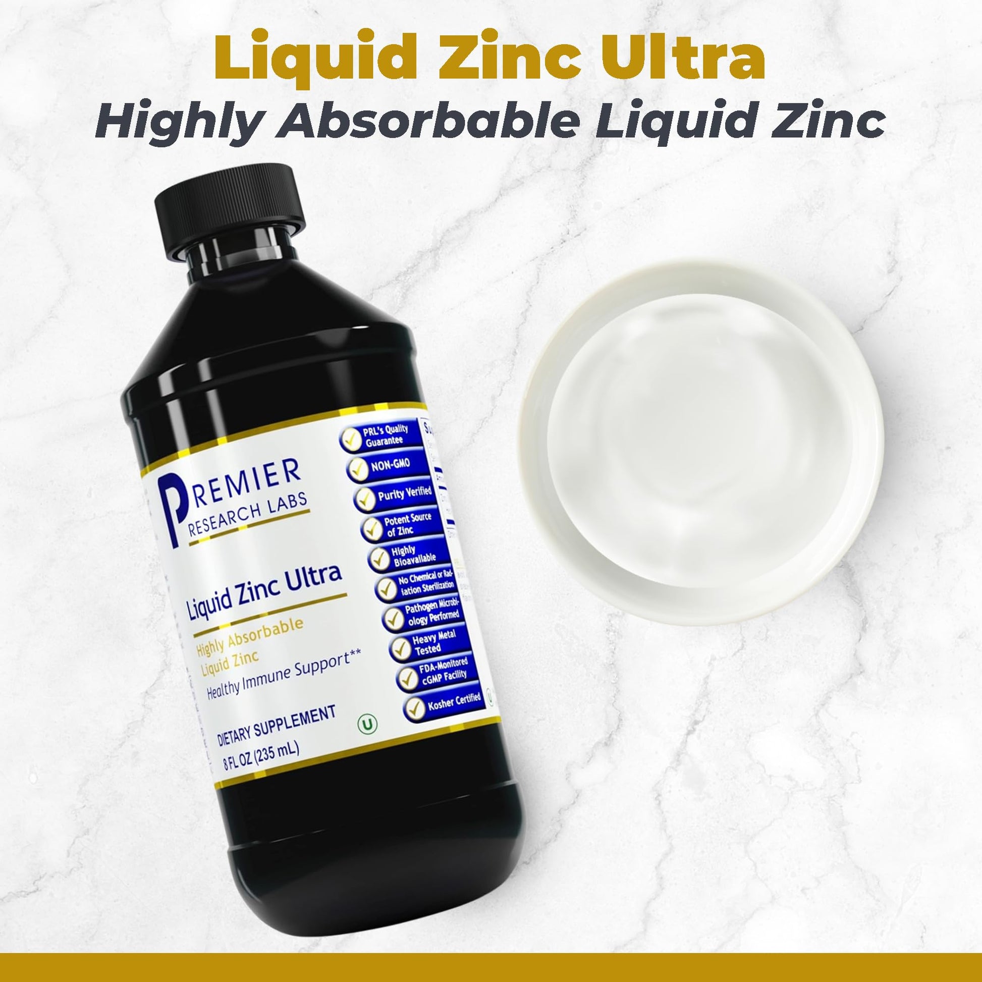 Premier Research Labs Liquid Zinc Ultra Supplement - for Immune Support & Well-Being for Adults & Kids - Highly Absorbable Drops - Used for Rapid Analysis of Zinc Status - 8 fl oz Premier Research Labs buy supplements canada