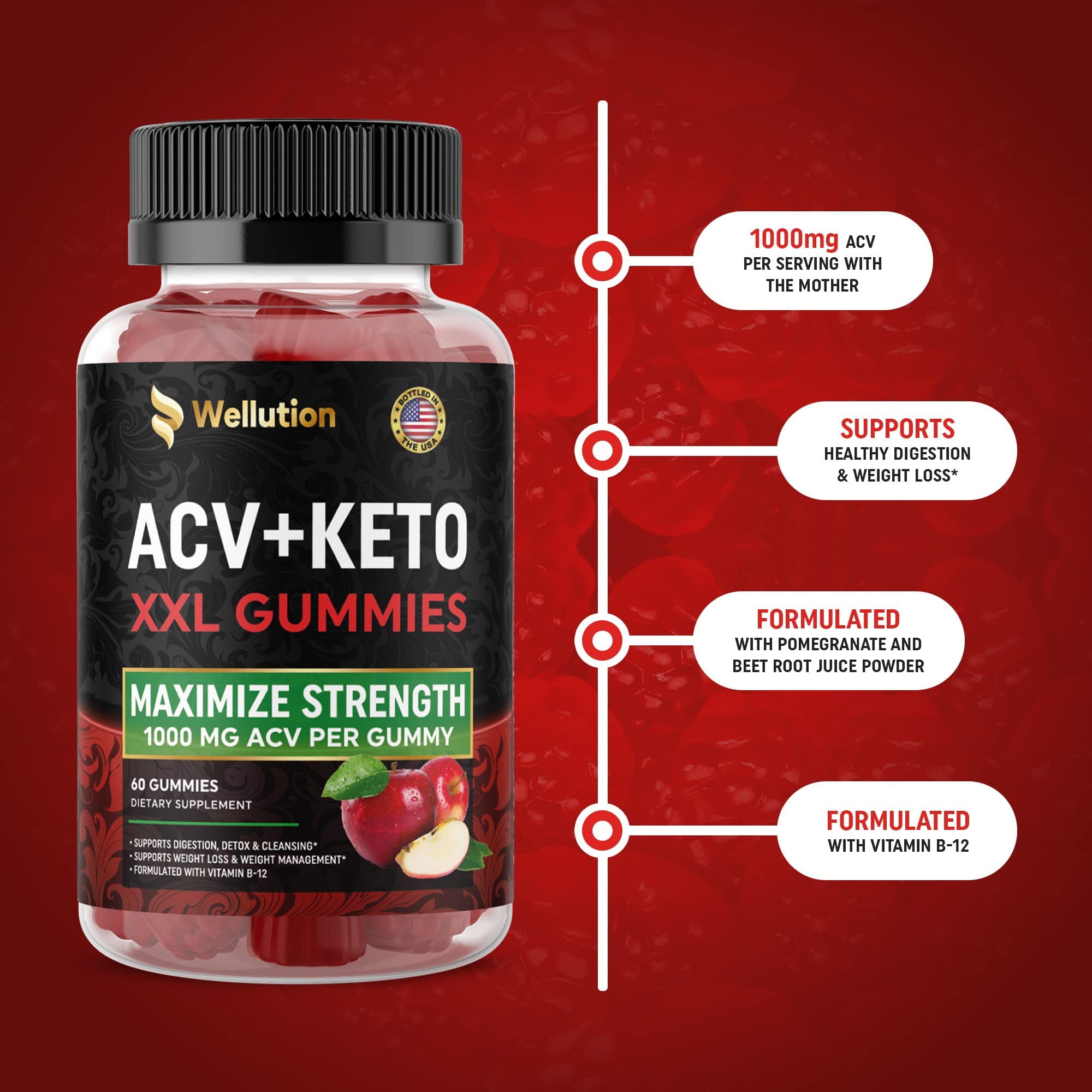 WELLUTION (2 Pack Gummies Apple Cider Vinegar - Formulated to Support Healthy Weight WELLUTION buy supplements canada
