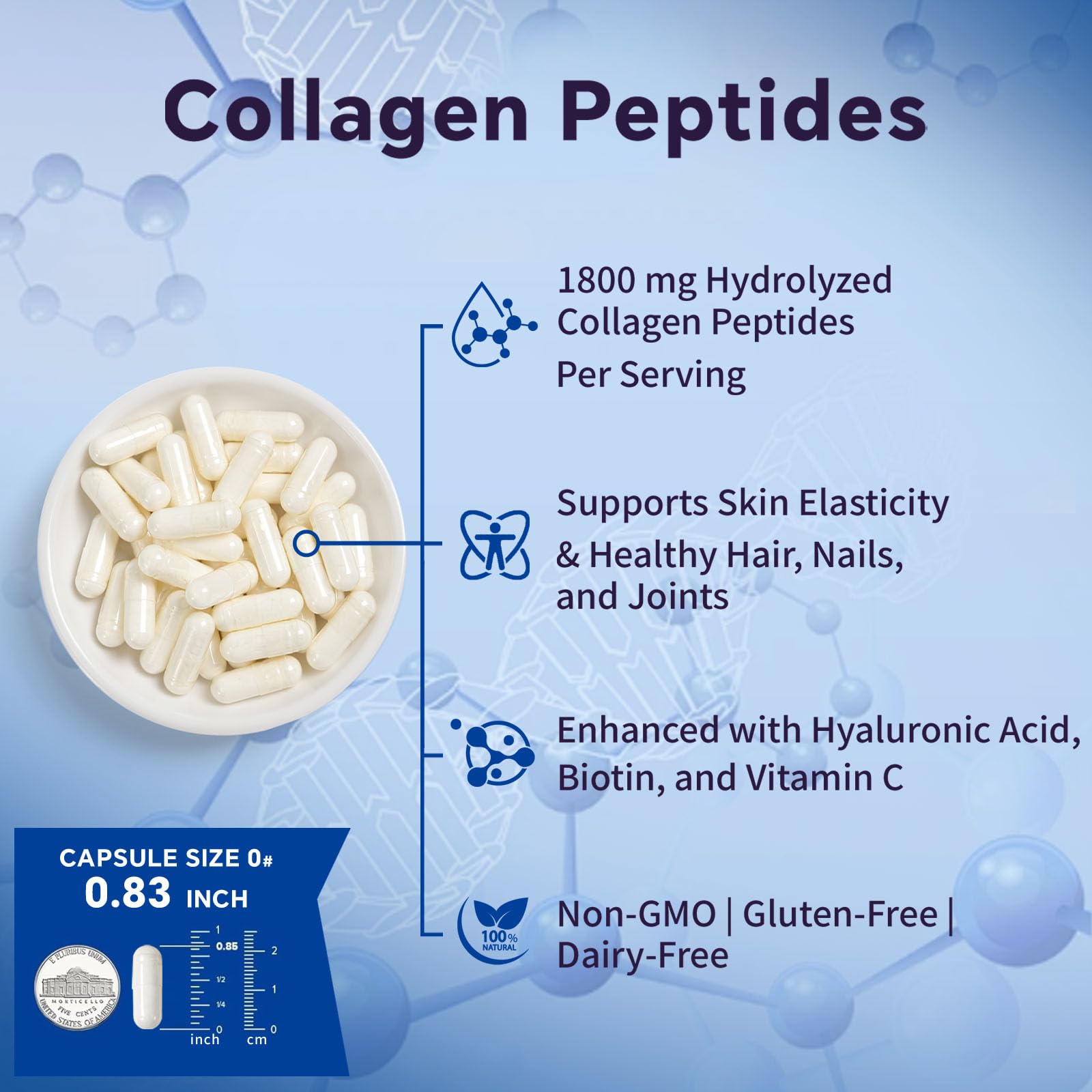 OTYKMBF Multi Collagen Peptides Pills 1800mg, Type I, II, III, V, X - Hydrolyzed Premium Collagen Complex Supports Skin, Joints, Hair & Nails, Hydrolyzed Protein for Women Men, 90 Capsules OTYKMBF buy supplements canada