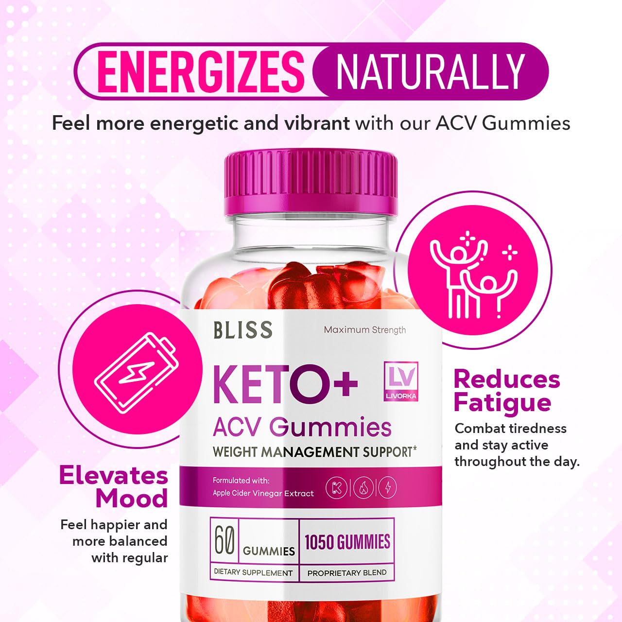 5 Pack - Bliss Keto ACV Gummies Advanced Weight Loss, Bliss ACV Active Gummies LIVORKA buy supplements canada