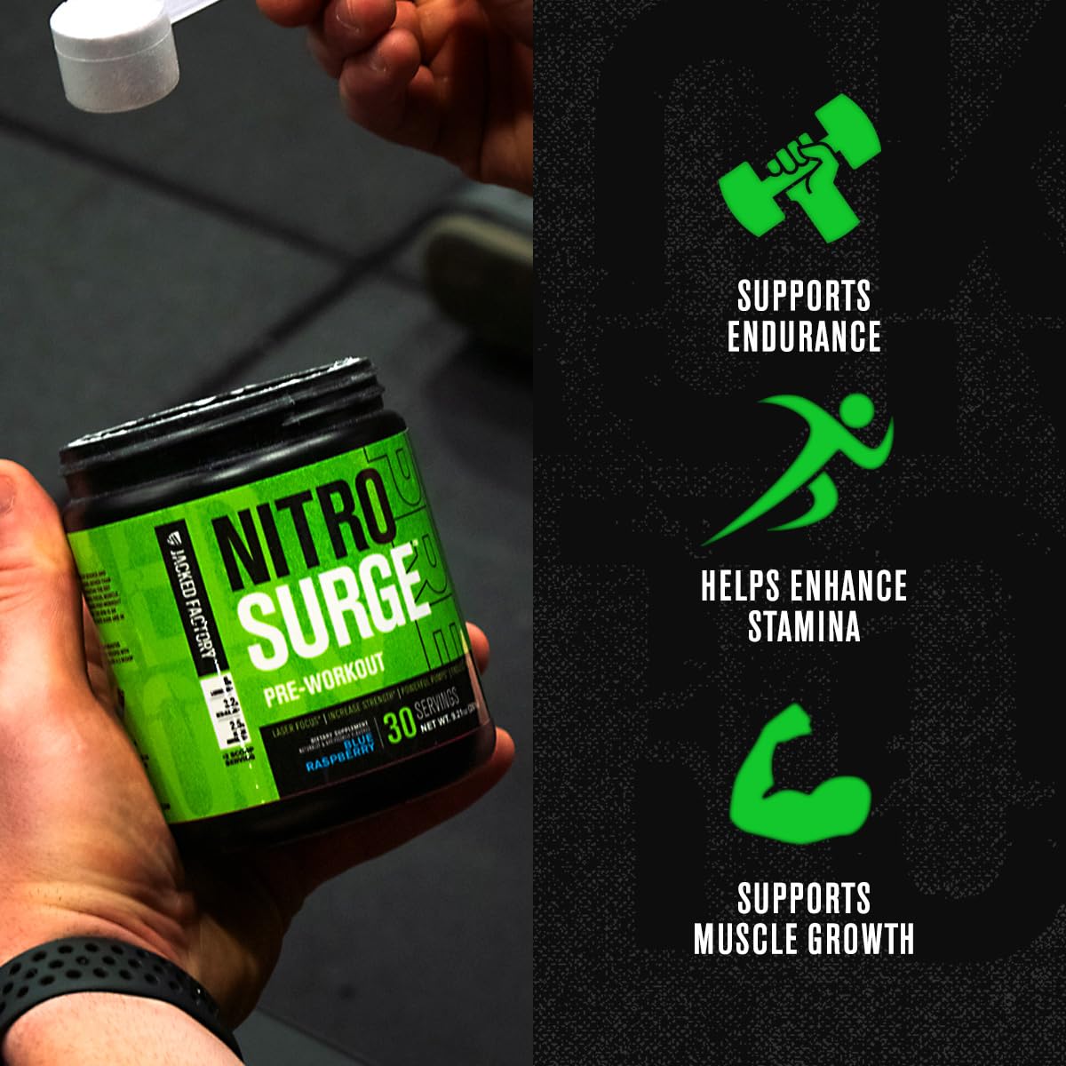 Jacked Factory Pre Workout Stack - N.O XT Nitric Oxide Booster & NITROSURGE High Jacked Factory buy supplements canada