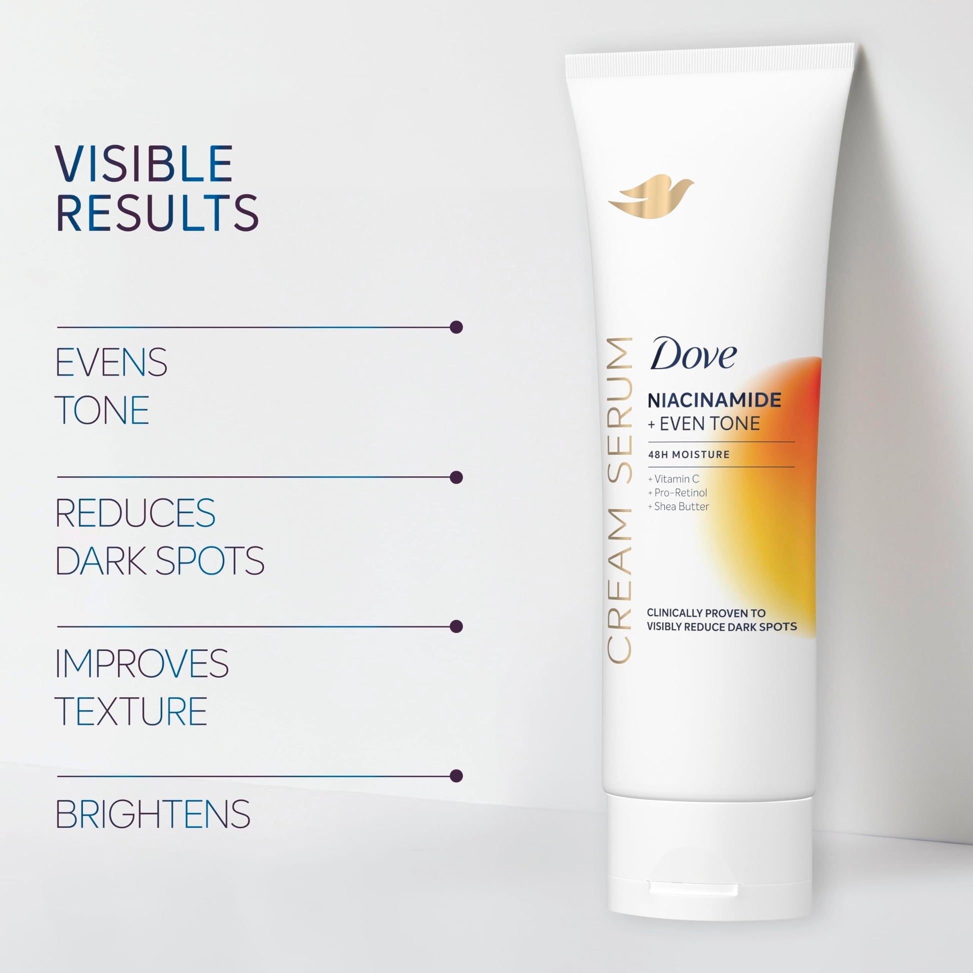 Dove Body Cream Serum Niacinamide + Even Tone for Dark Spots and Uneven Tone with Vitamin C, Pro-Retinol and Shea Butter Lotion, 8 oz Dove buy supplements canada