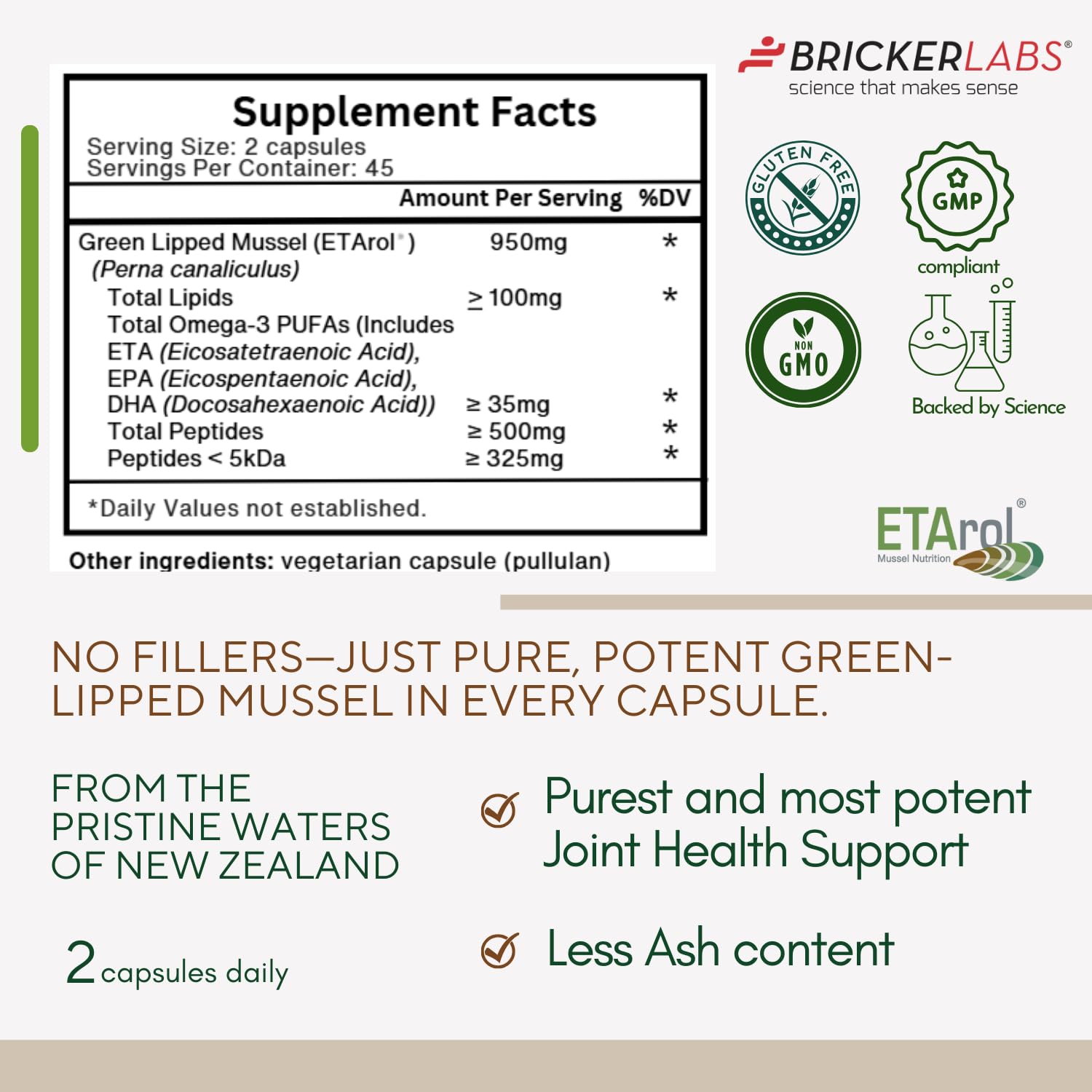 Bricker Labs Omega Cyclo - Mussel Joint Health Supplement, Premium New Zealand Green Lipped Mussel, Full Spectrum Omega Joint Supplements for Joint Health and Comfort, 90 Capsules Bricker Labs buy supplements canada