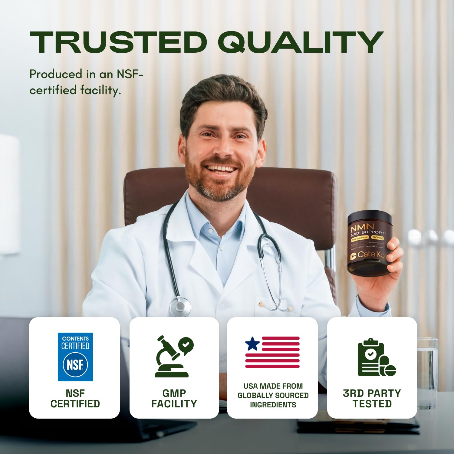 Cata-Kor NMN Supplement – 1000mg Per Serving NAD Resveratrol Supplement with Quercetin | TMG – NMNH Alternative – Supports Cellular Energy & NAD+ Level – 60 Capsules Cata-Kor buy supplements canada