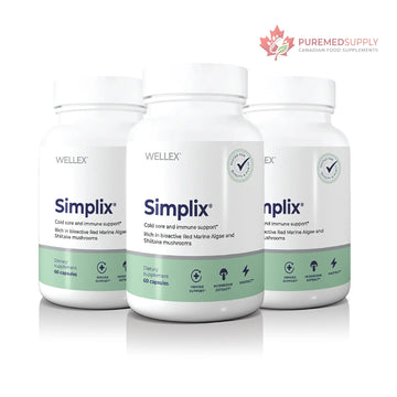 Simplix | Natural Supplement to Strengthen The Immune System | Respond to Outbreaks | Source of Highly Researched Mushroom & Seaweed Polysaccharides 60 Veggie Capsules (3 Pack) (180 Count) Papillex buy supplements canada