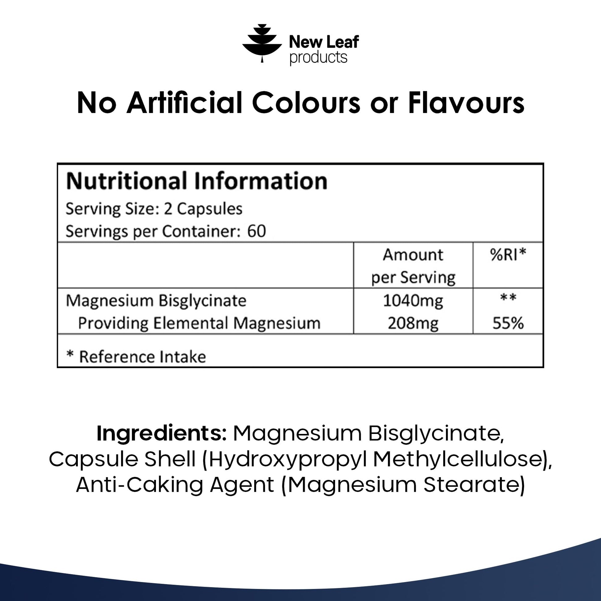 Magnesium Glycinate Supplements - 1040mg of Magnesium - 120 High Strength Capsules NEW LEAF PRODUCTS buy supplements canada