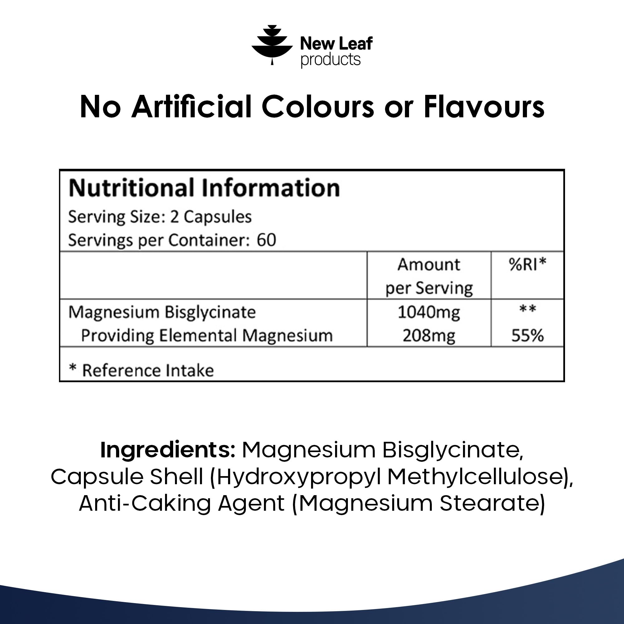 Magnesium Glycinate Supplements - 1040mg of Magnesium - 120 High Strength Capsules NEW LEAF PRODUCTS buy supplements canada