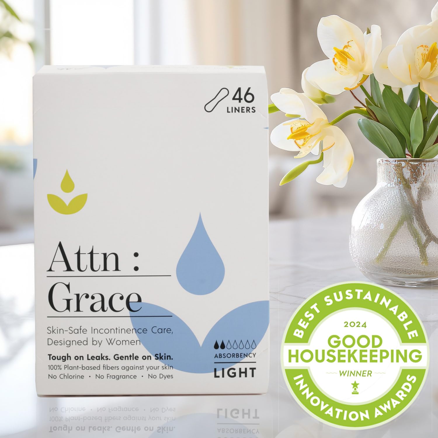 Attn: Grace Panty Liners for Women - 46 Liners – for Light Urinary Incontinence, Bladder Leakage ATTN : GRACE buy supplements canada