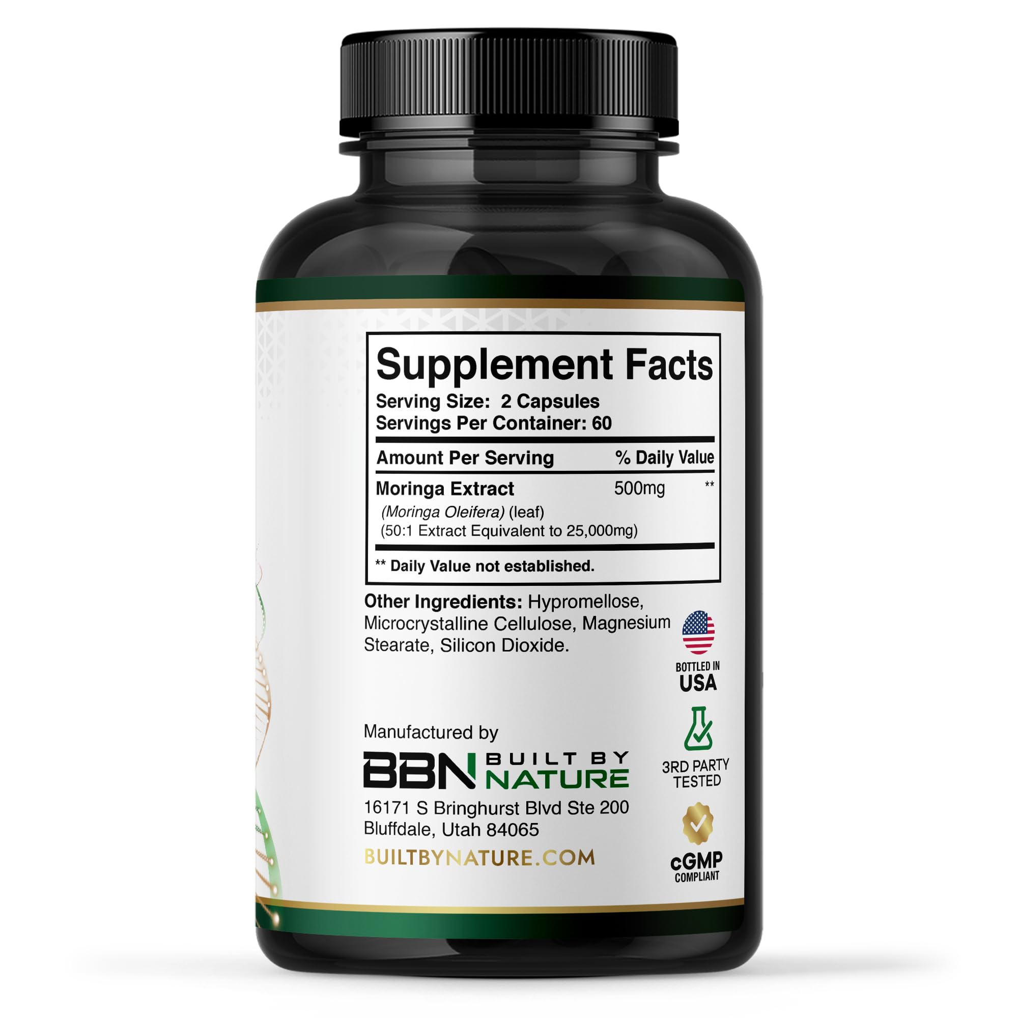 Built by Nature Moringa – 500mg Pure Moringa Leaf Extract 50:1 per Serving – High Potency Moringa Supplement – 120 Capsules Built by Nature buy supplements canada