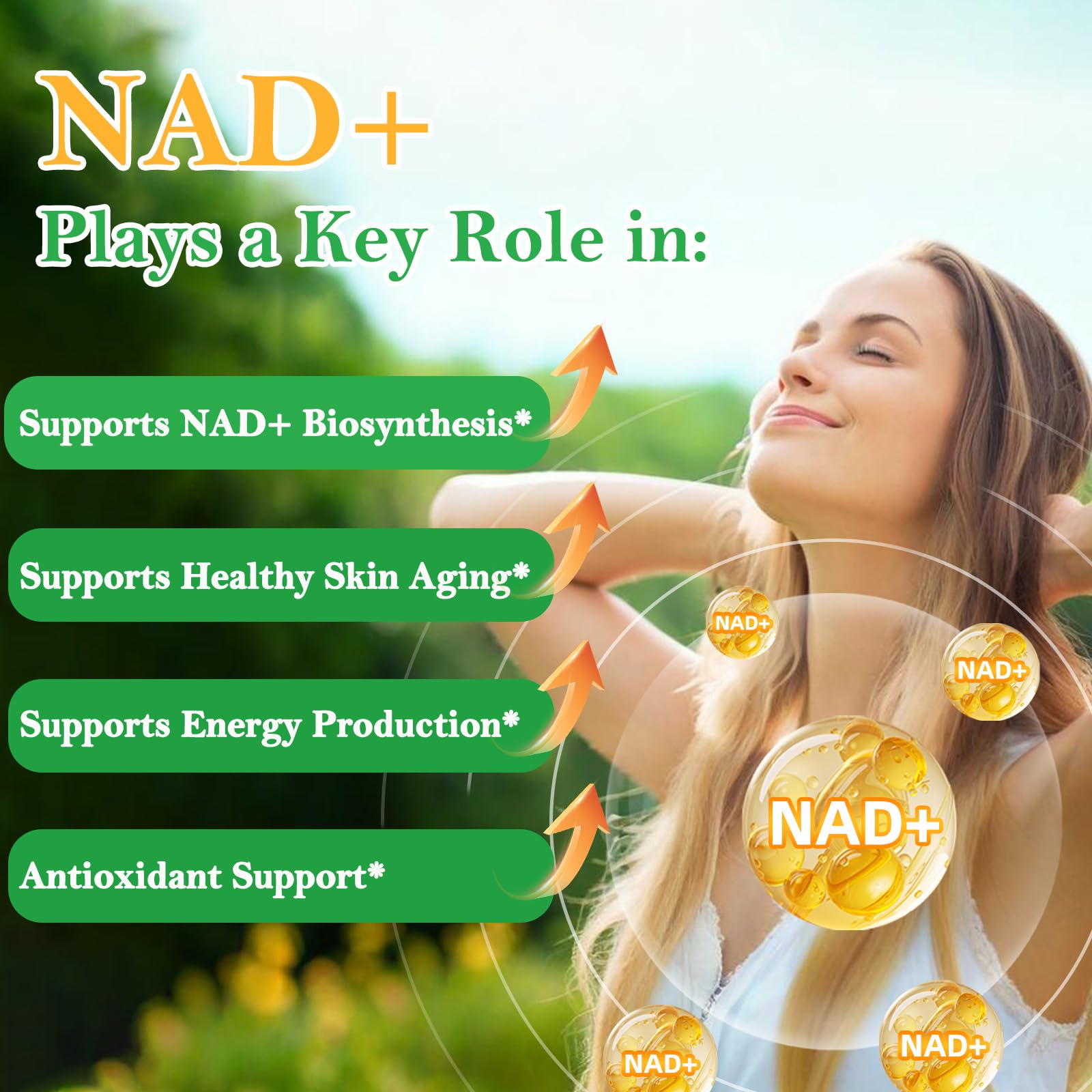 Nad Supplement for Healthy Aging | Energy| Antioxidant| Skin Health| Focus ,10-in-1 Formula with NR,Trans-Resveratrol,CoQ10,Astaxanthin,PQQ,TMG,Quercetin,Olive Fruit Nad+ for Women Men,60 Vegan Caps Bebien fit buy supplements canada