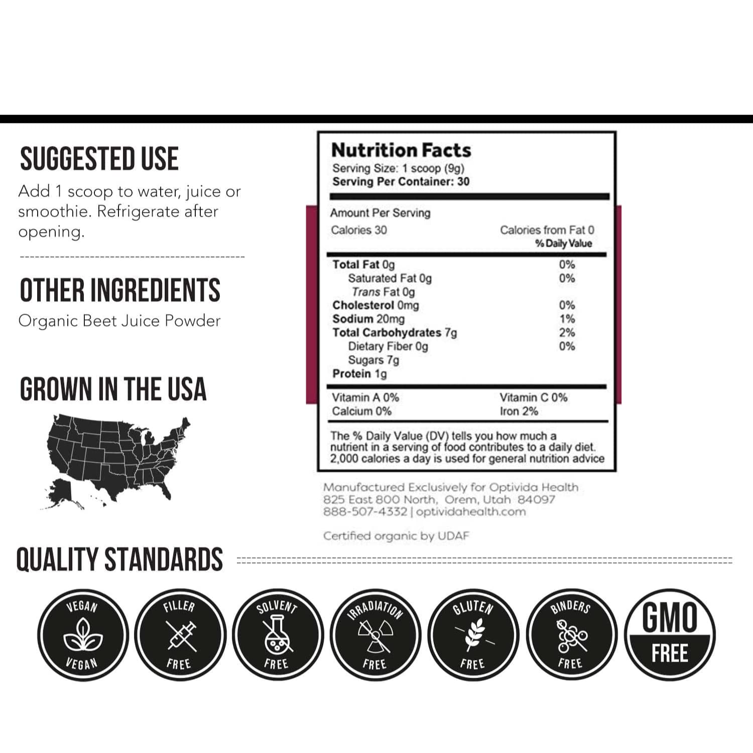 OPTIVIDA Nitric Oxide Beet Powder Organic | All Natural Beets Roots Supplements OPTIVIDA buy supplements canada