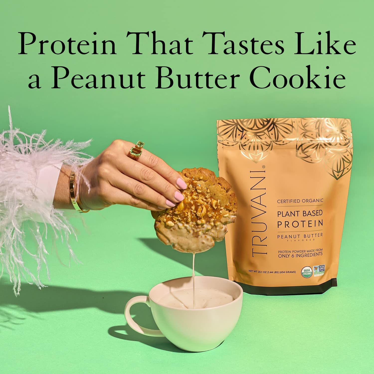 Truvani Organic Vegan Protein Powder Peanut Butter - 20g of Plant Based Protein, Powder Truvani buy supplements canada