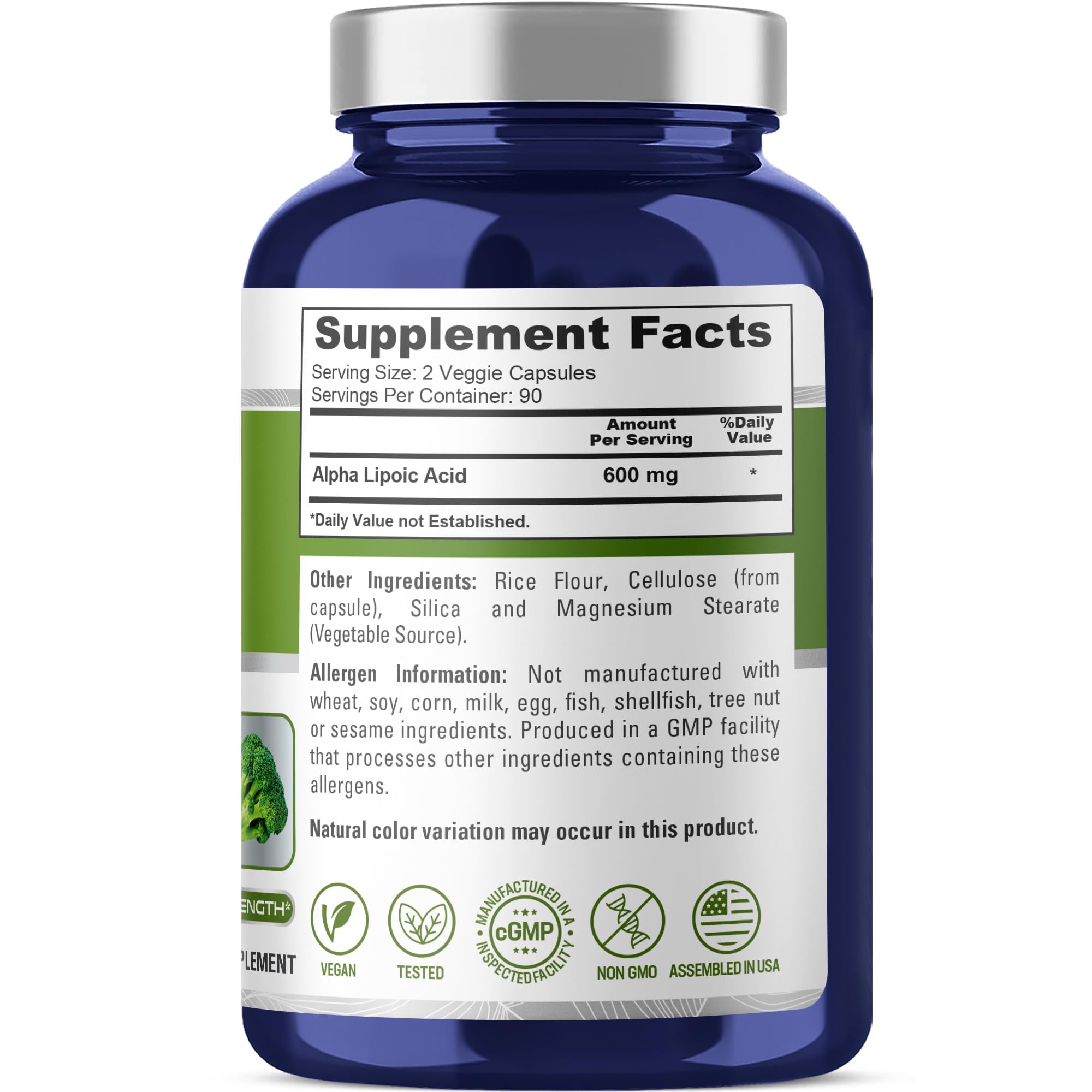 NusaPure Alpha Lipoic Acid 600 mg per Serving 180 Veggie Capsules (Vegetarian, Non-GMO, Vegan) NusaPure buy supplements canada