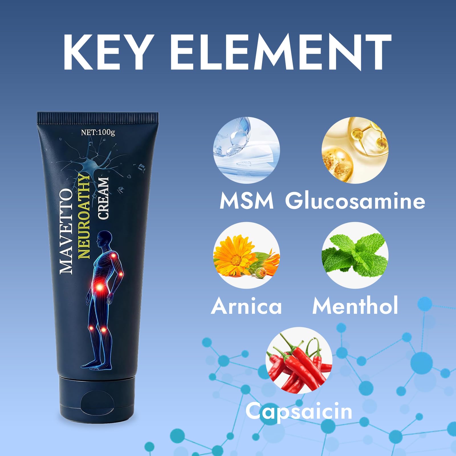 Bare Basics MAVETTO Neuropathy Relief Cream, Neurosoothe Formula Nerve Cream, Contains Capsaicin, Arnica, Menthol, MSM and Glucosamine, Improve Joint Discomfort, Increase Mobility (2pcs) Bare Basics buy supplements canada