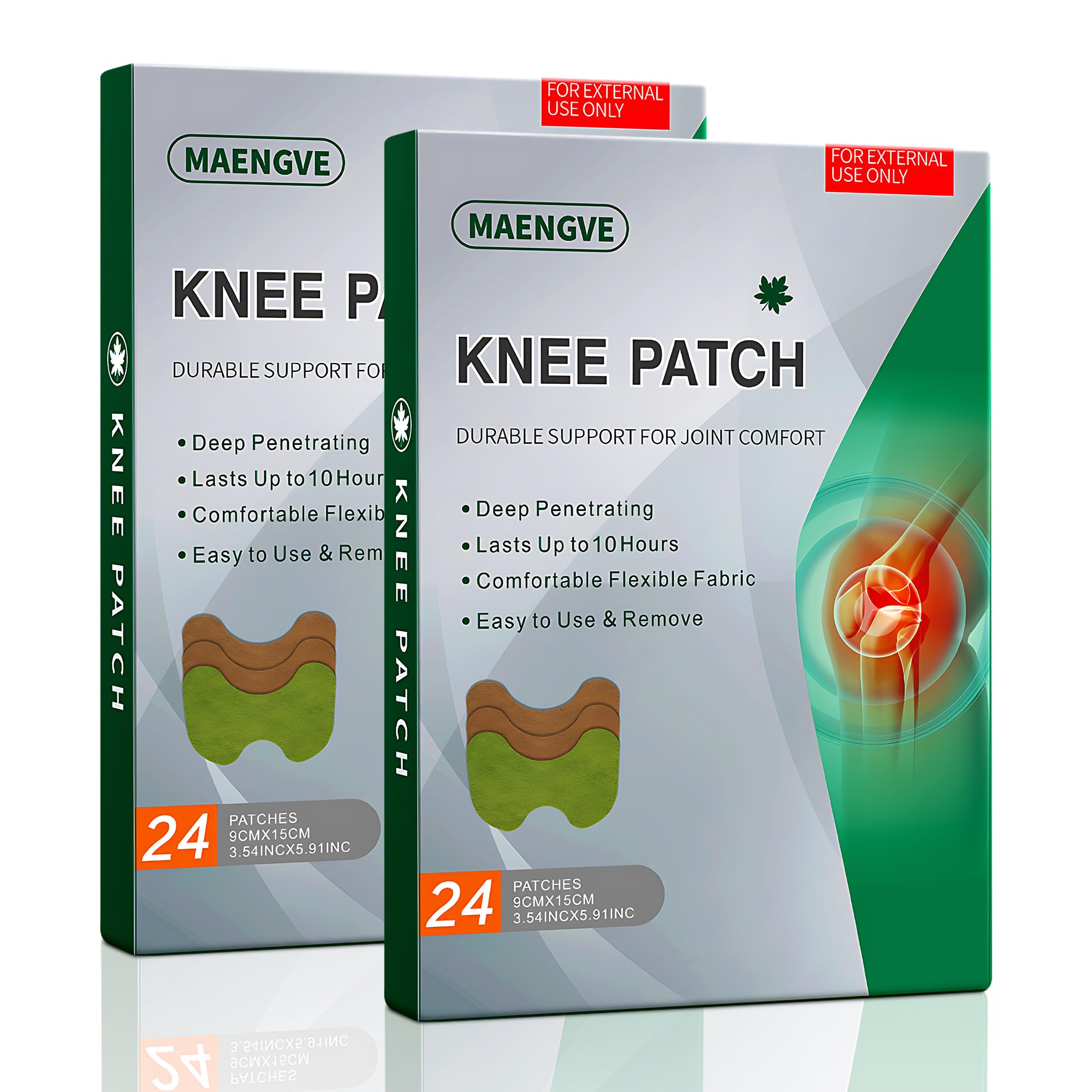 Maengve Herbal Knee Patch – 48 Pcs Self-Heating Pads for Joint Ease & Muscle Relaxation – 12-Hour Heat Pad for Knee Relief, Pain Support & Comfort Maengve buy supplements canada