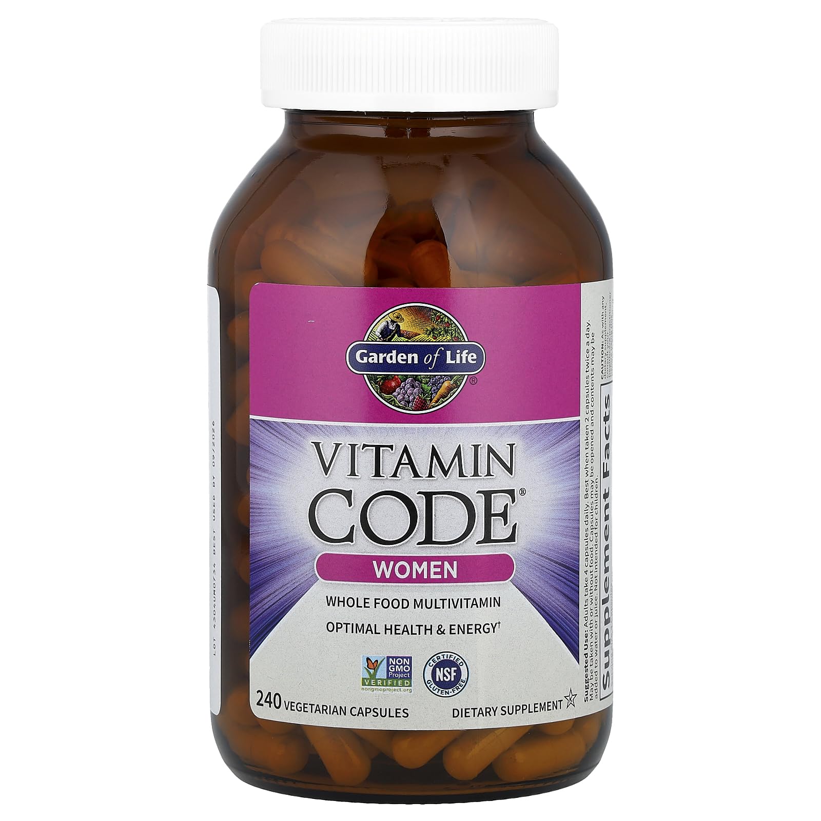 Garden of Life Multivitamin for Women, Vitamin Code Women's Multi - Whole Food Womens Multi Vitamins, Iron, Folate not Folic Acid, Vitamin A and Probiotics Garden of Life buy supplements canada