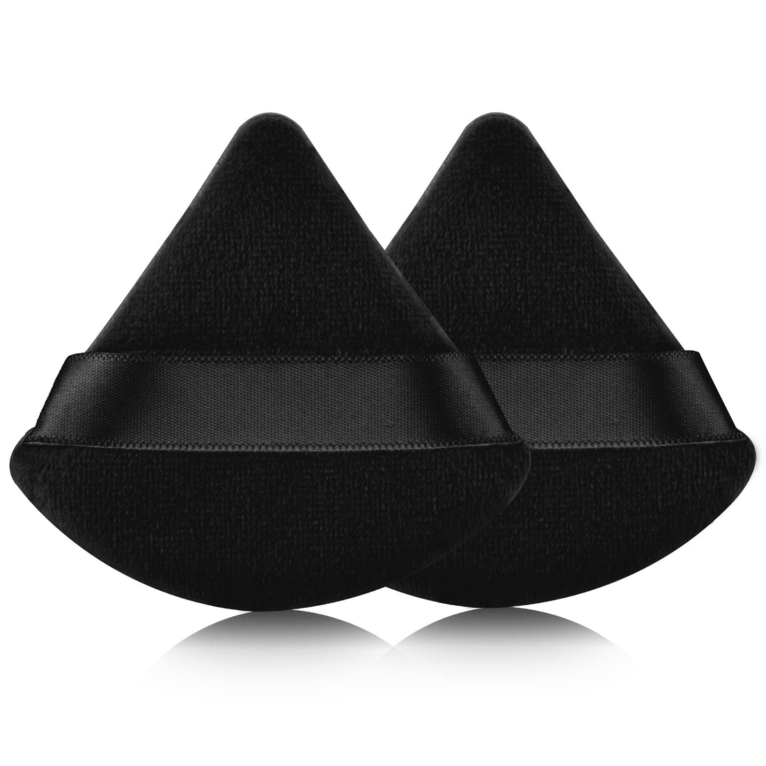 2 Pcs EVAOUXIU Triangle Powder Puff for Face Powder, Soft Plush Setting Makeup Puff, Velour Cosmetic Foundation Blender Sponge Beauty Makeup Tools (Black) EVAOUXIU buy supplements canada