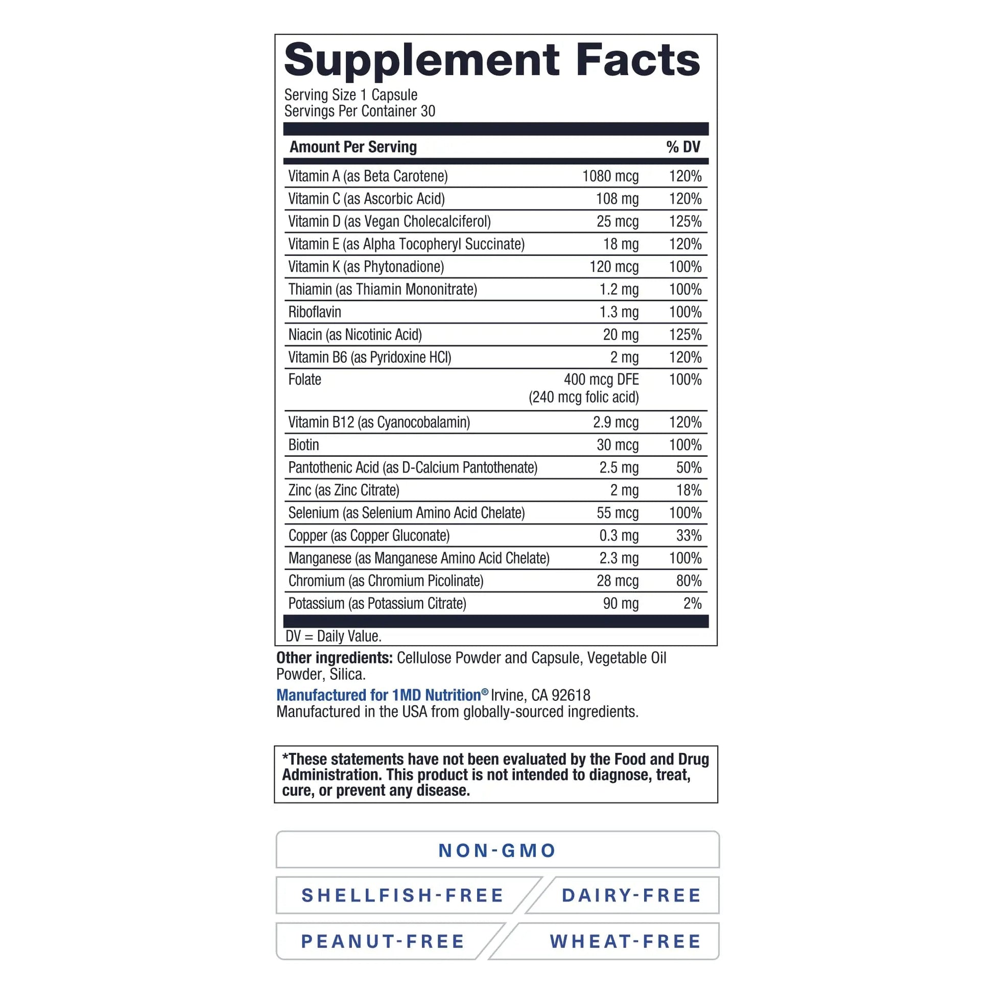 1MD Nutrition MultiVitMD Daily Multivitamin – 19 Essential Vitamins & Minerals for Adults Over 55 | Supports Healthy Aging, Heart, Brain, Bone, & Immune Health | 1MD Nutrition buy supplements canada